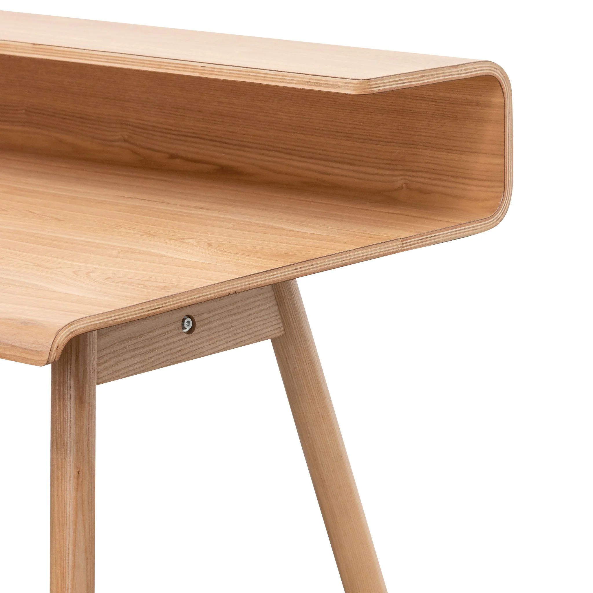 Belinda Wooden Home Office Desk - Natural - Image 8