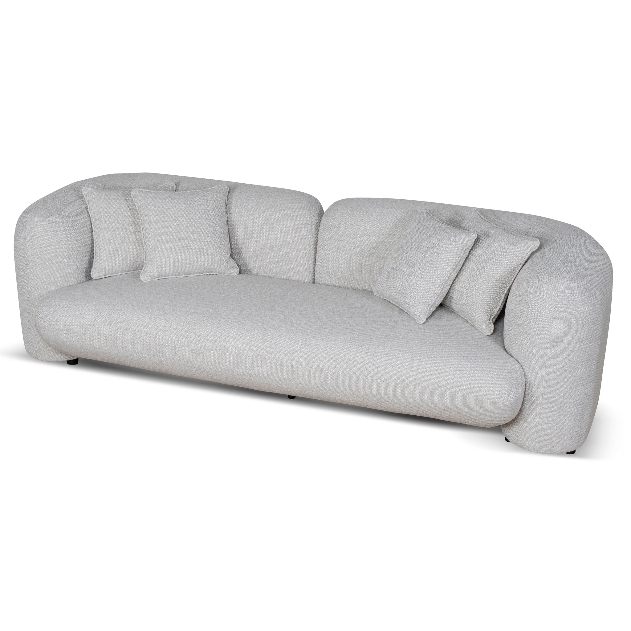 Berg 3 Seater Sofa - Beige Linen - Image 4