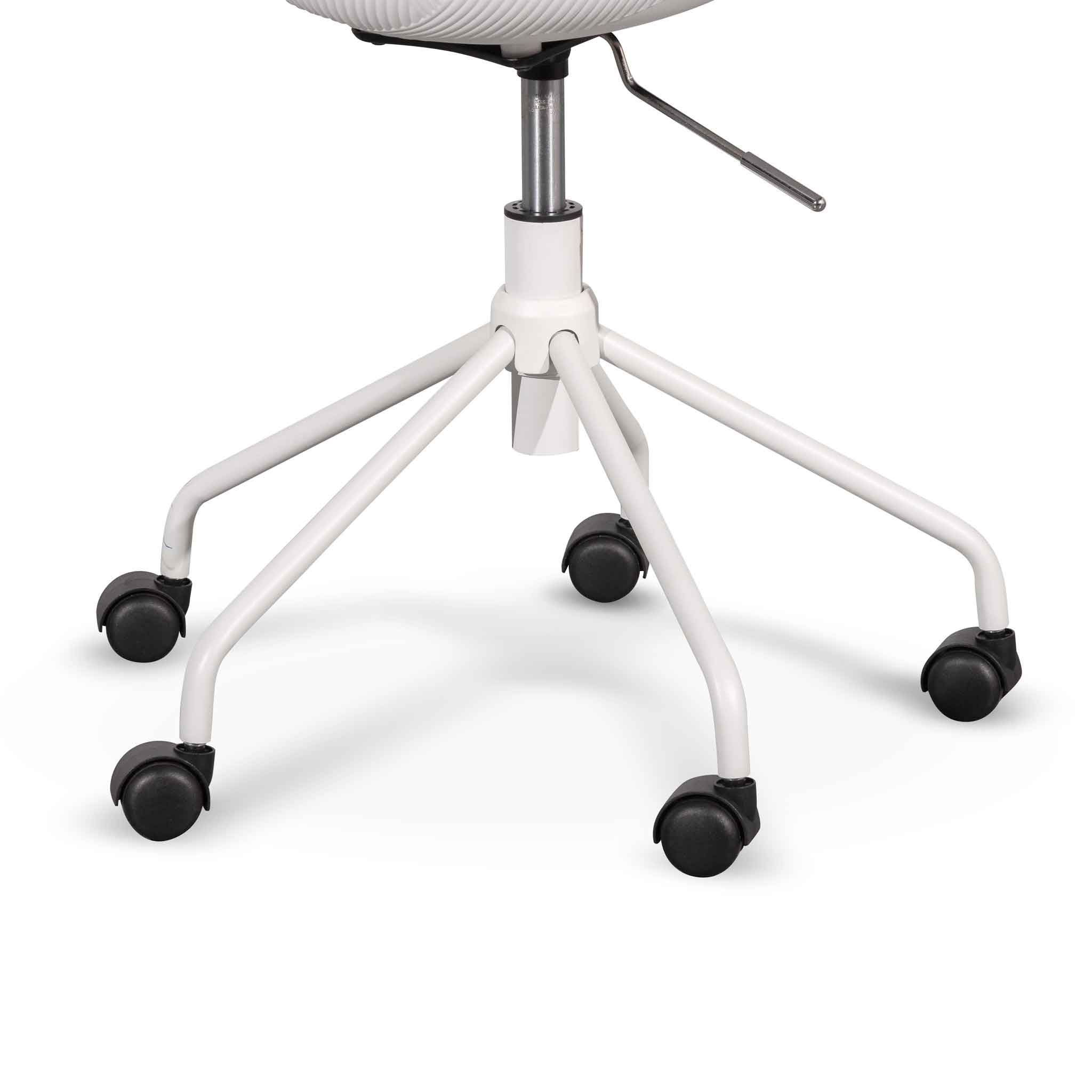 Betrillo White Office Chair - Light Grey Seat - Image 8