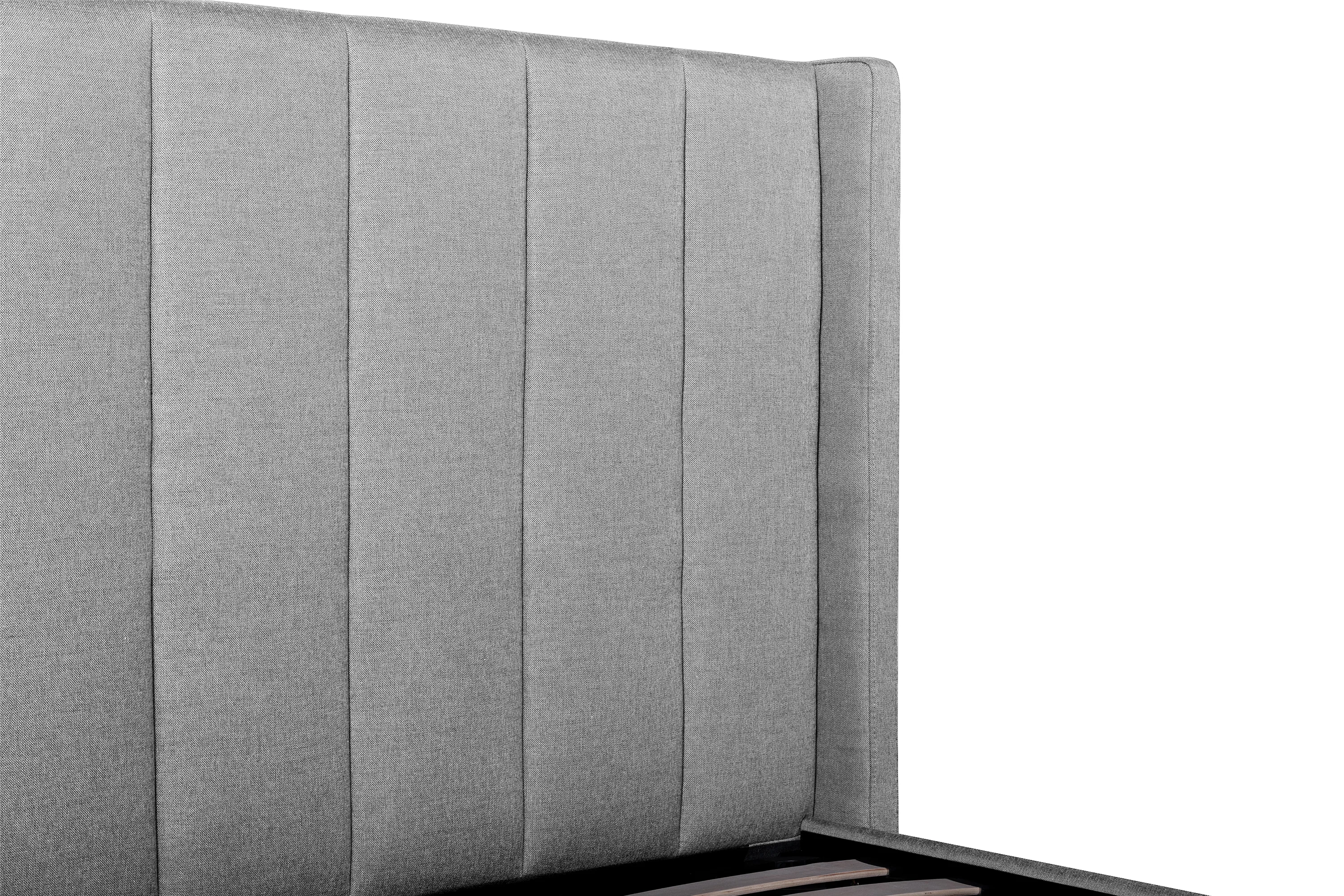 Betsy Fabric Queen Bed Frame - Pearl Grey with Storage - Image 5