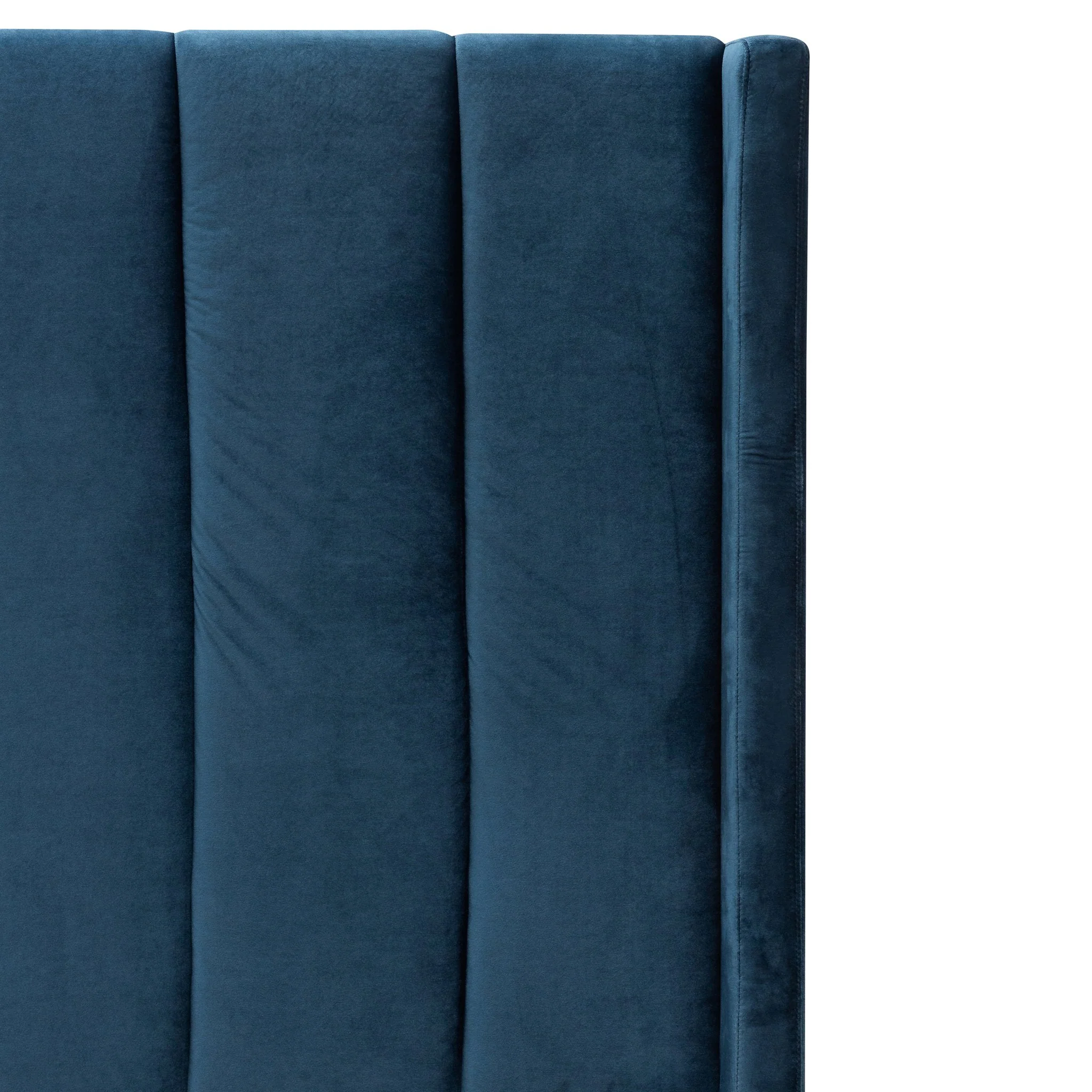Betsy King Bed Frame - Teal Navy Velvet with Storage - Image 8