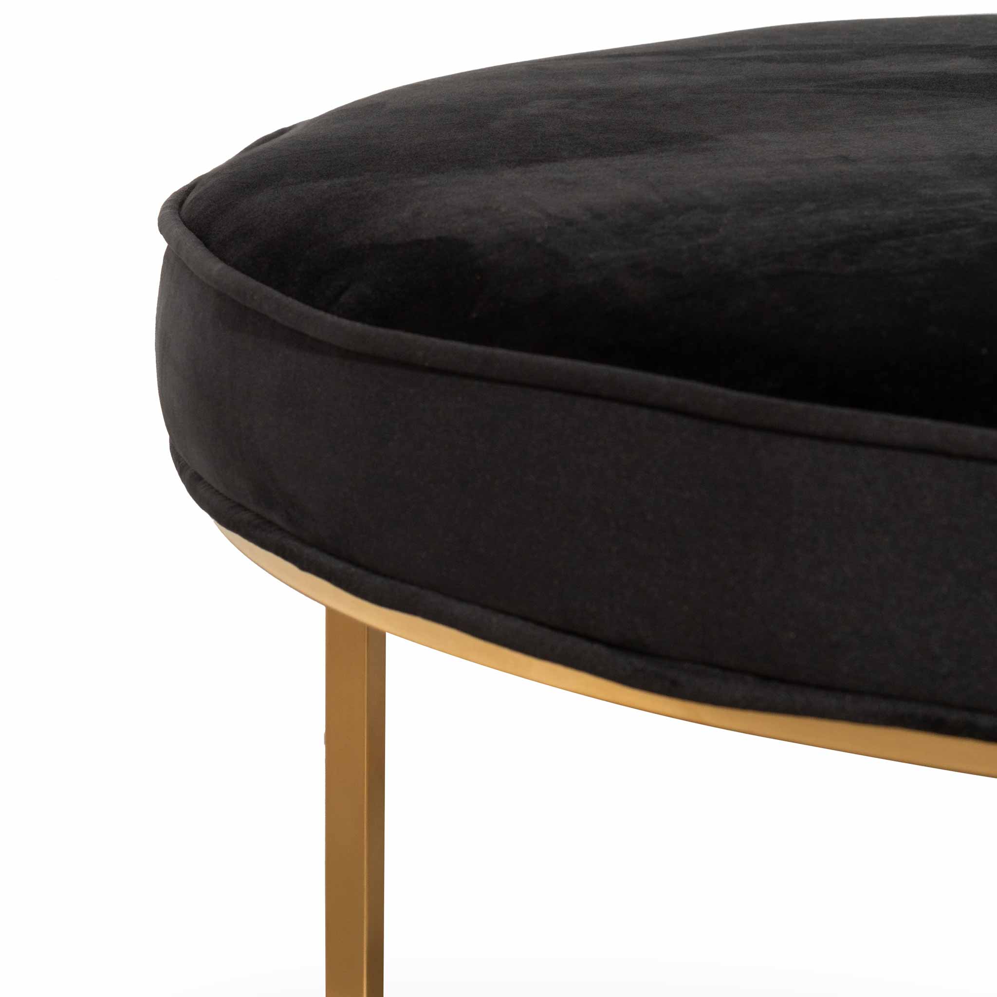 Bianka 100cmx46cm Ottoman - Black Velvet - Image 11