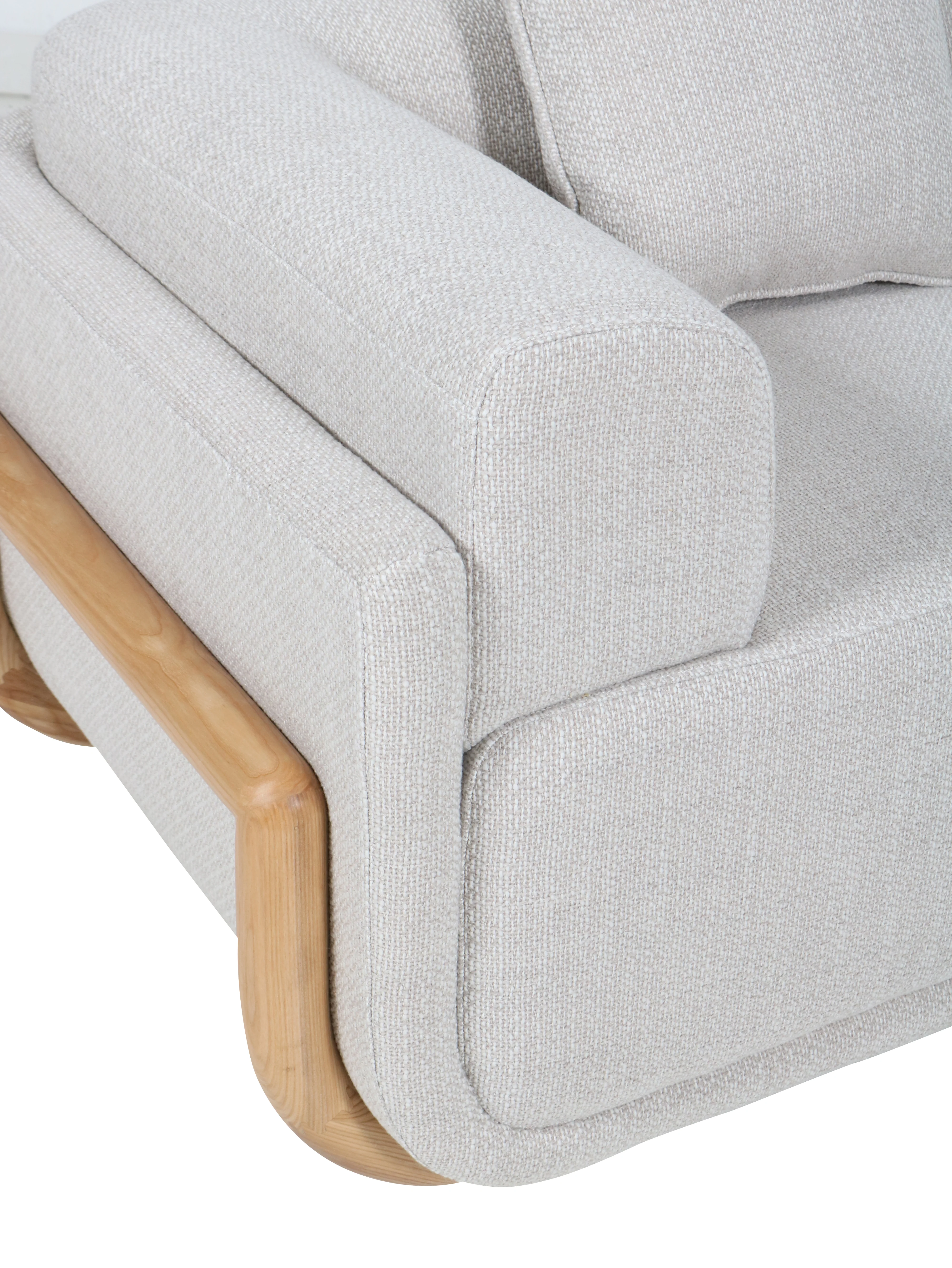 Block Armchair - Beige Linen - Image 8