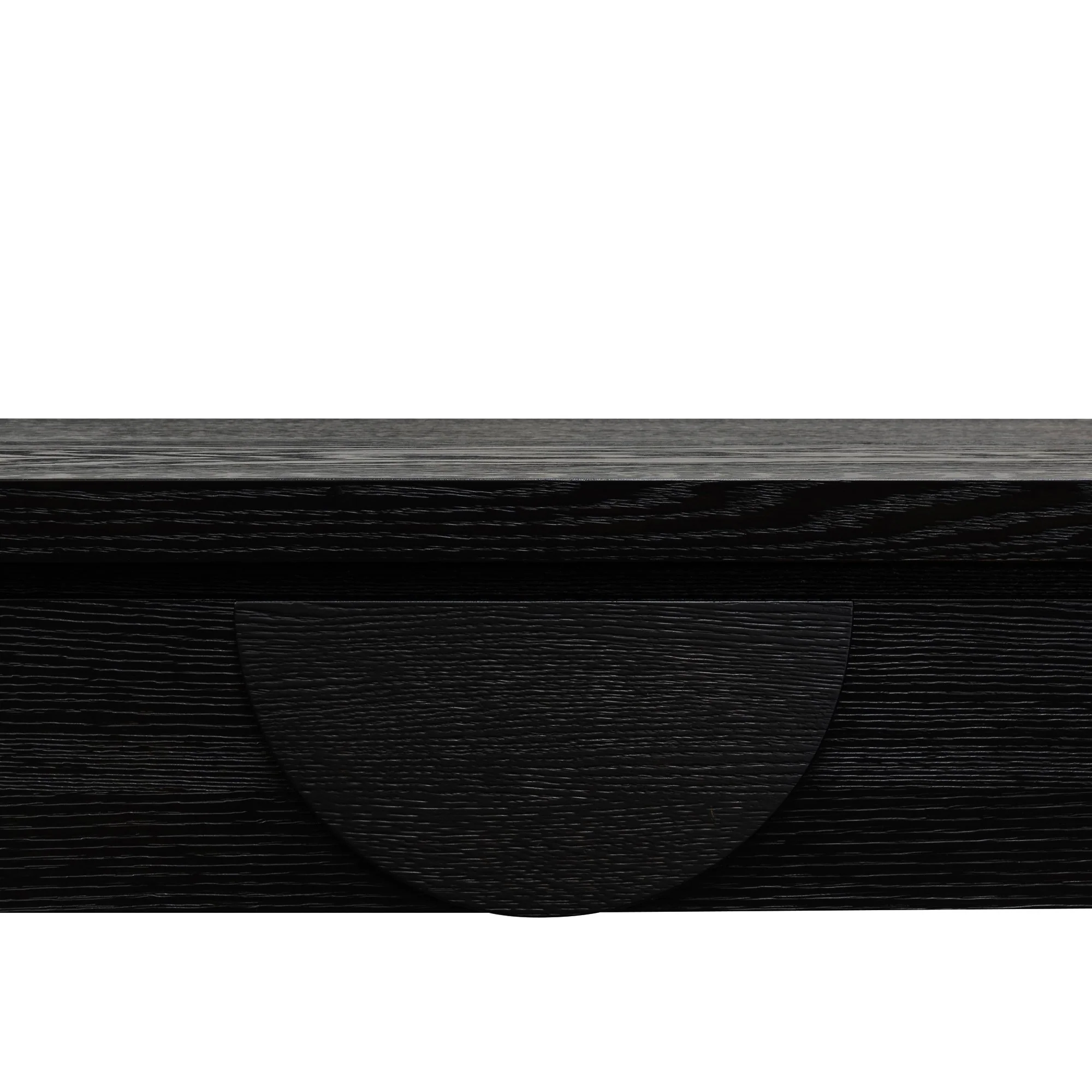 Bonnie 140cm Wooden Console Table with Drawers - Textured Espresso Black - Image 7