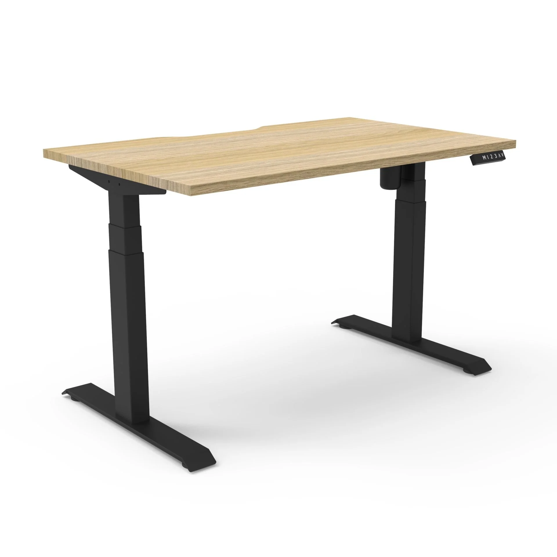 Boost 1.2m Light Single Sided Workstation - Natural & Black - Image 3