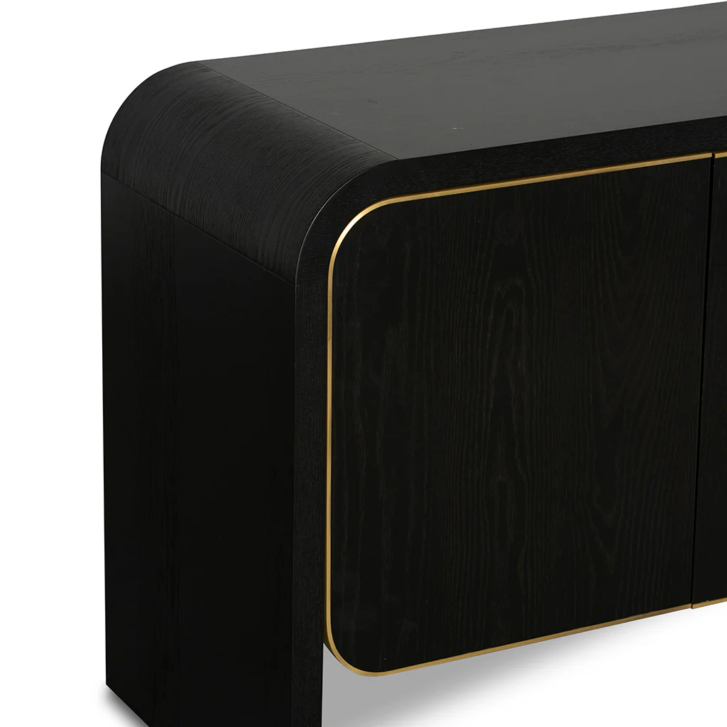 Boran 2m Buffet Unit - Textured Espresso Black - Image 10