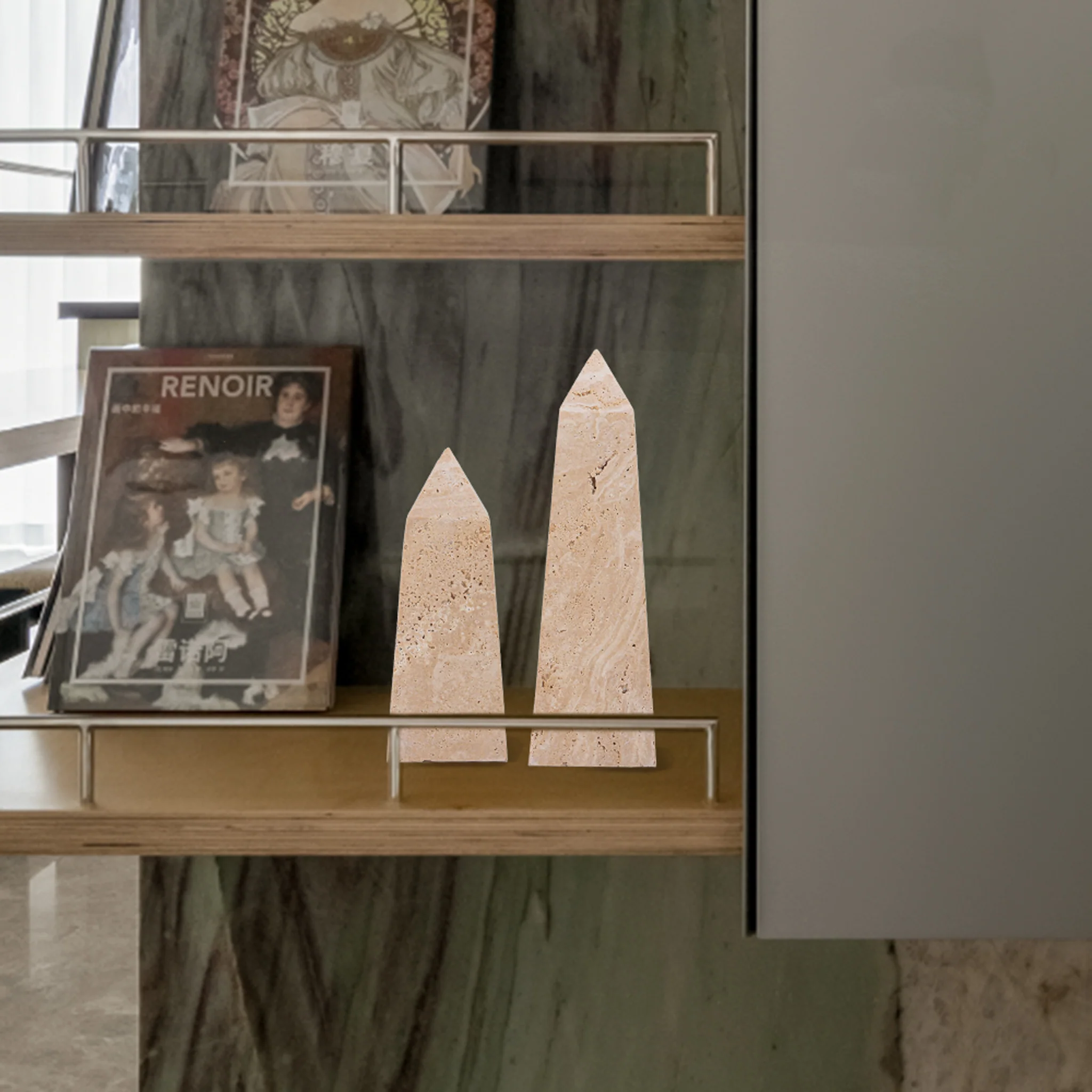 Bravon Obelisks Small Sculpture - Beige - Image 8