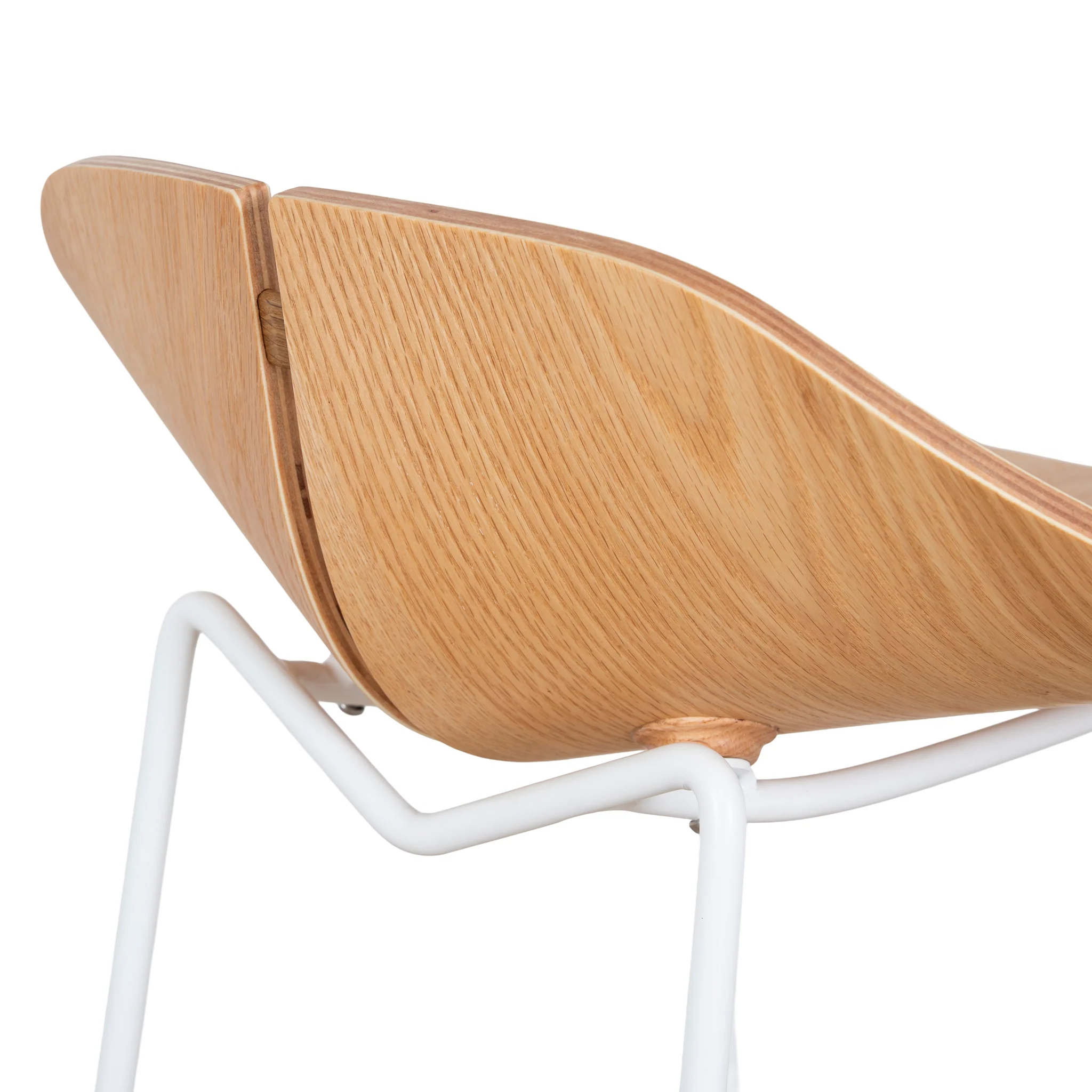 Breeze 65cm Matte White Bar Stool - Natural - Image 7