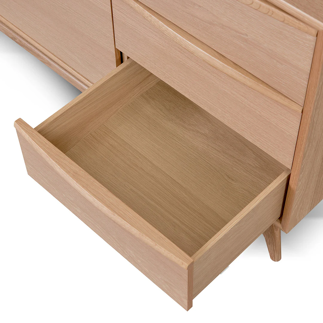 Brendon 1.6m Sideboard Unit with Drawers - Natural Oak - Image 10