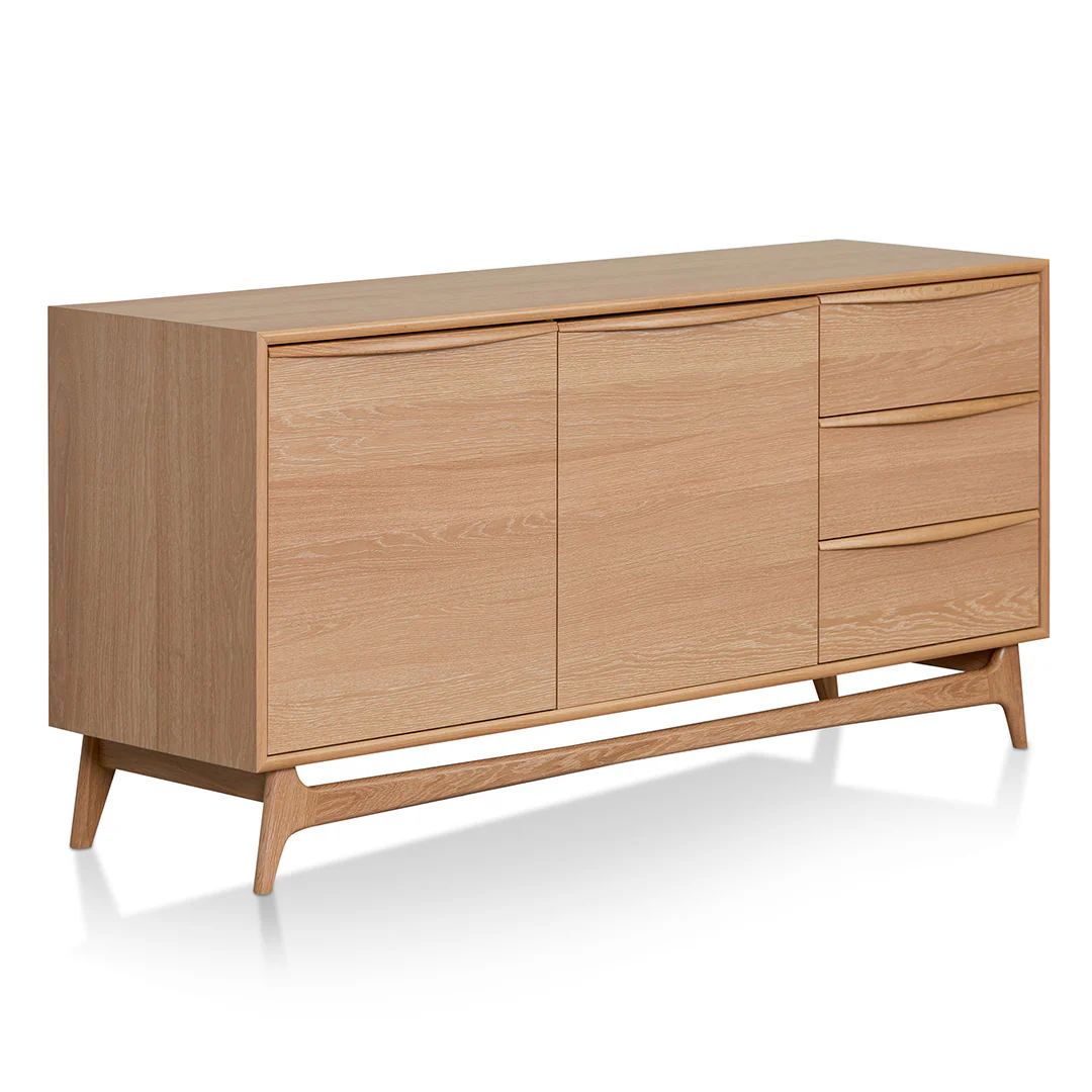 Brendon 1.6m Sideboard Unit with Drawers - Natural Oak - Image 5