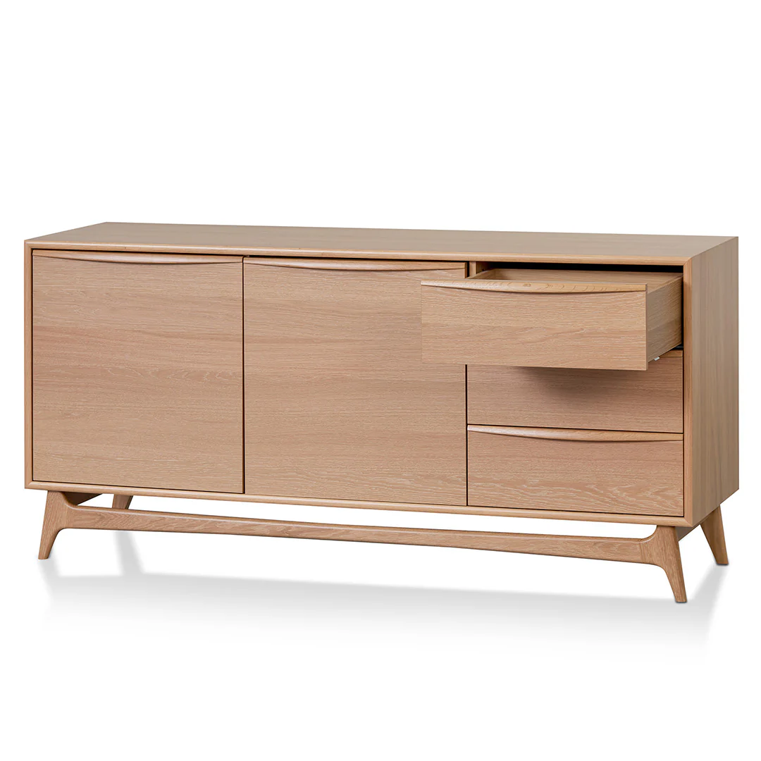 Brendon 1.6m Sideboard Unit with Drawers - Natural Oak - Image 7
