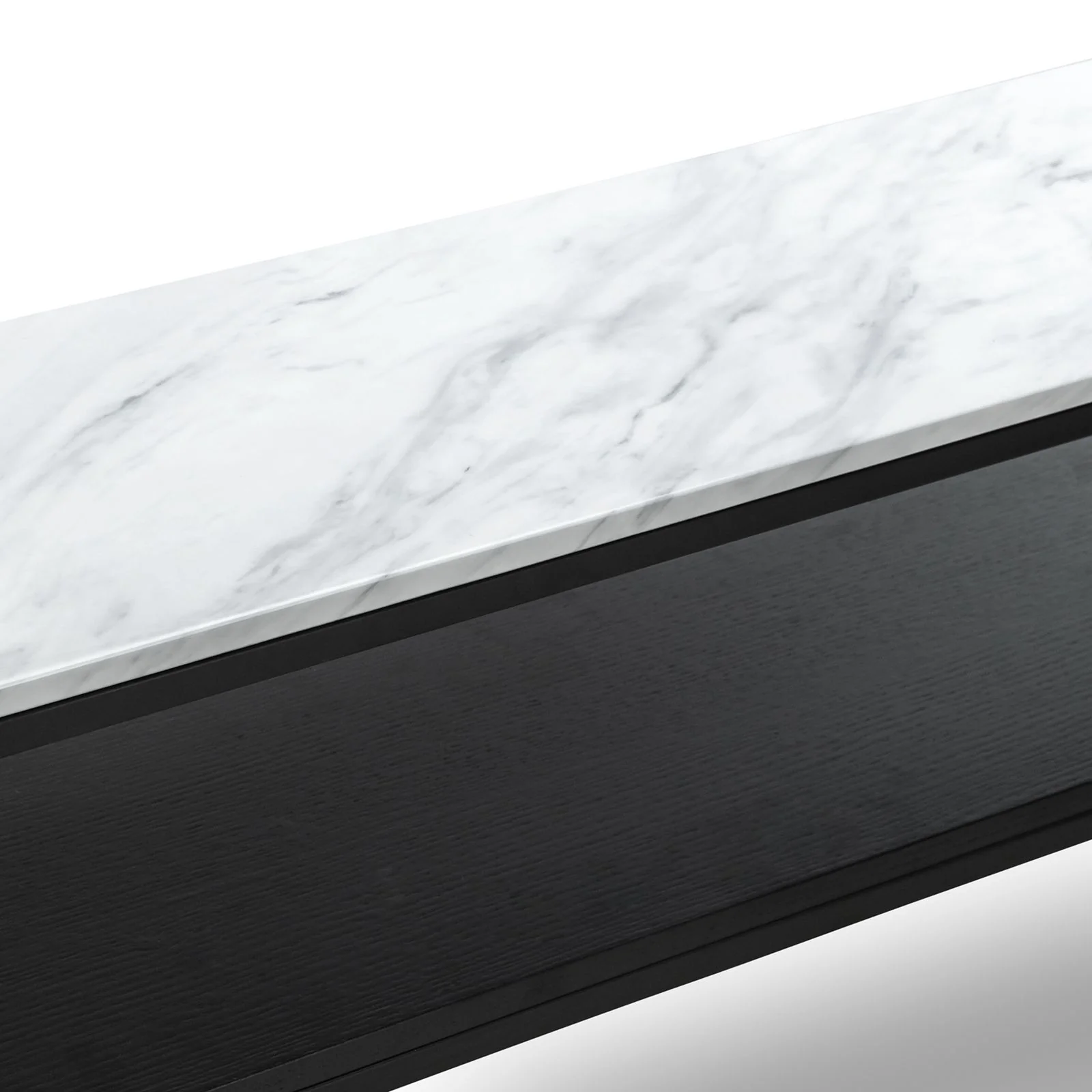 Brink 1.2m White Marble Console Table - Black - Image 8