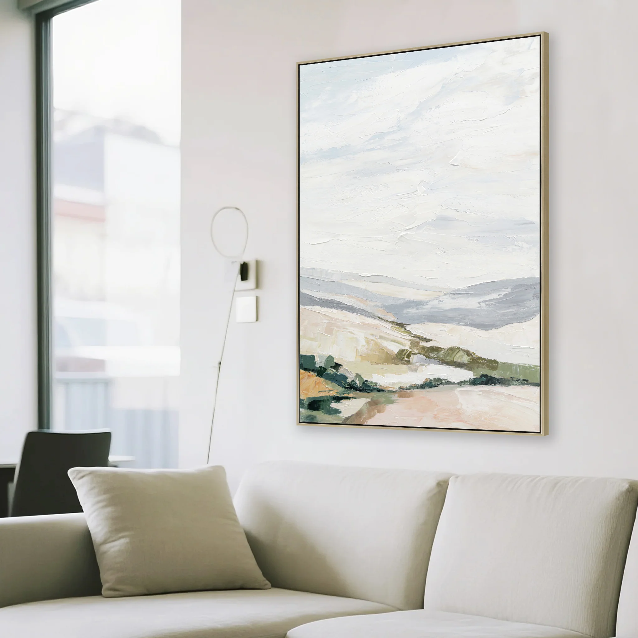 Calvia 80 x 120cm Framed Canvas - Natural - Image 3