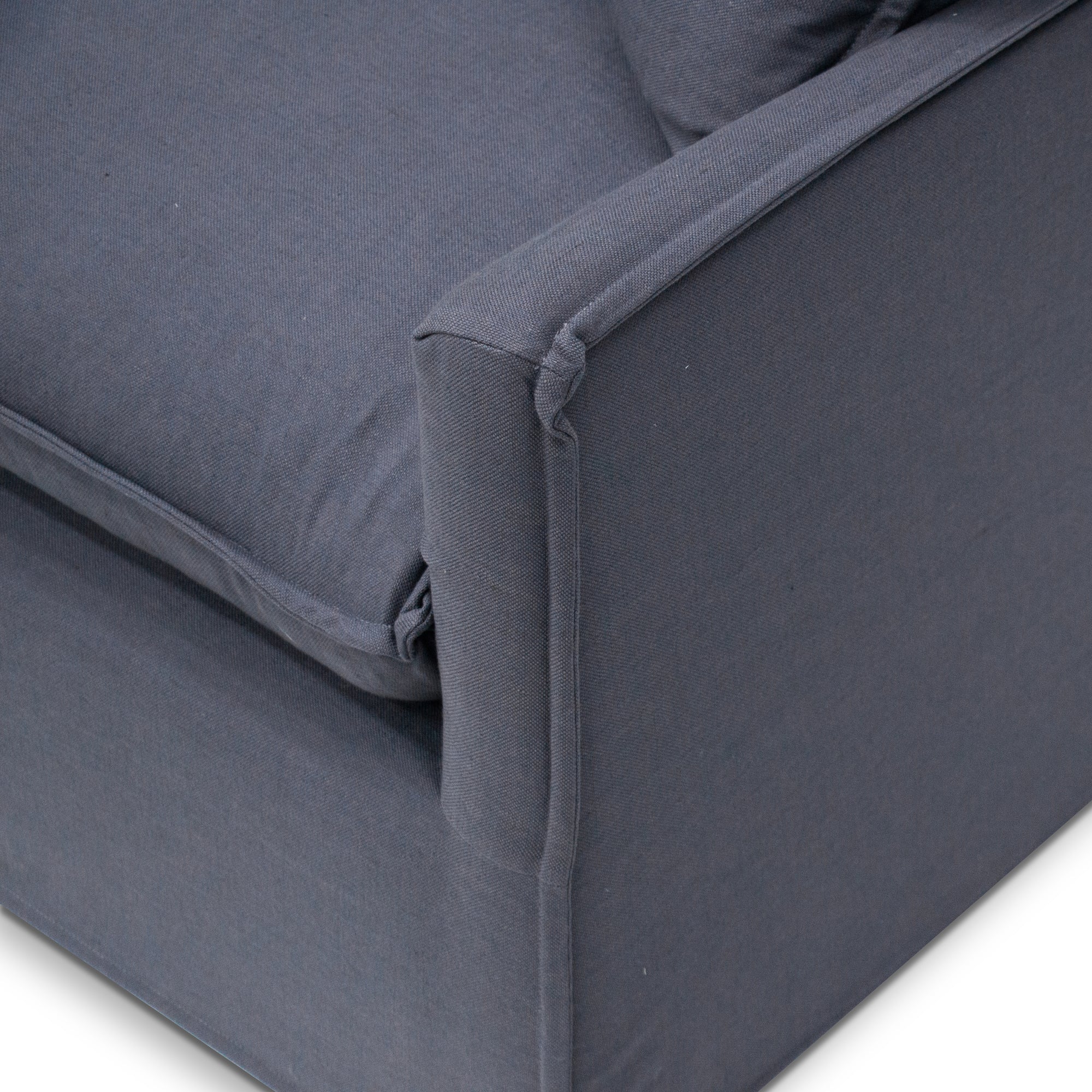 Candice 3 Seater Fabric Sofa - Charcoal Linen - Last One - Image 10