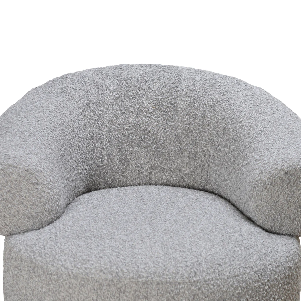 Caradoc Armchair - Light Grey Boucle - Image 7