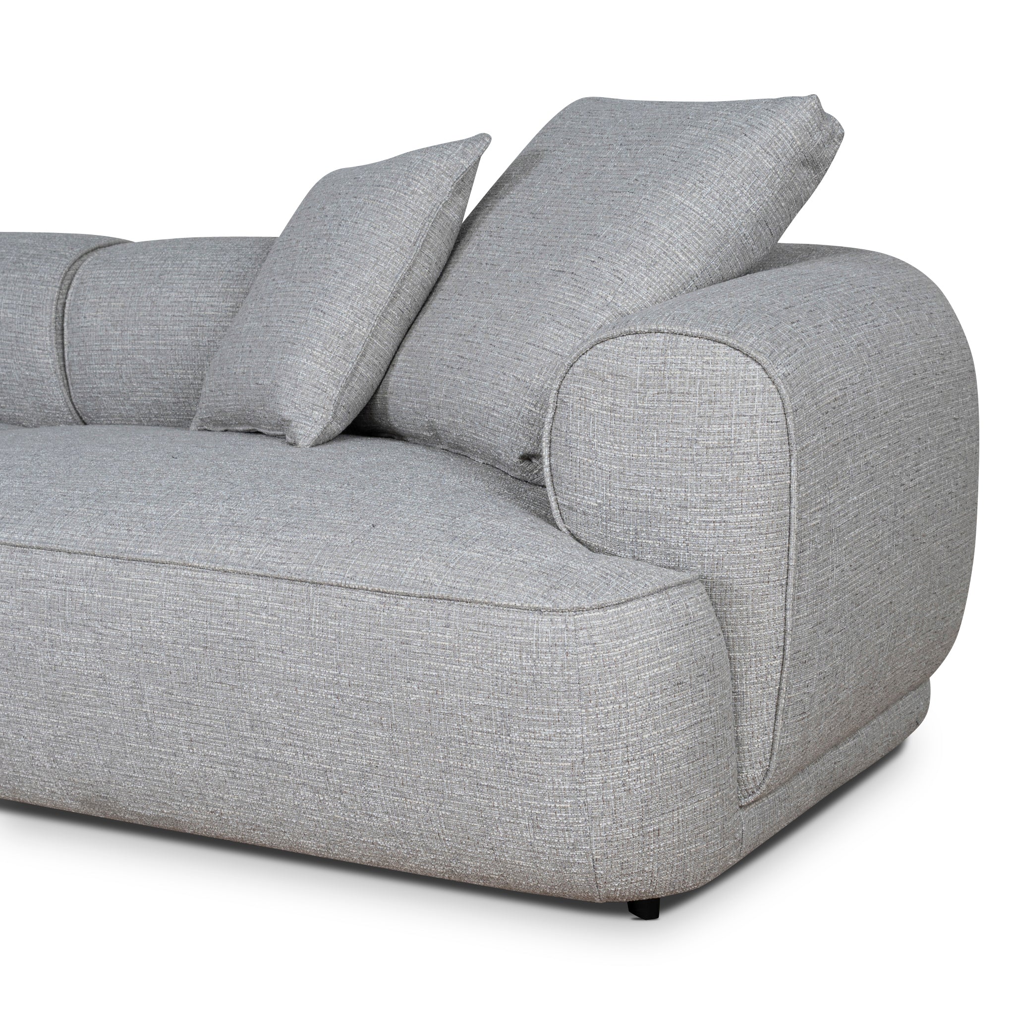 Carina Left Chaise Sofa - Chrome Grey - Image 9