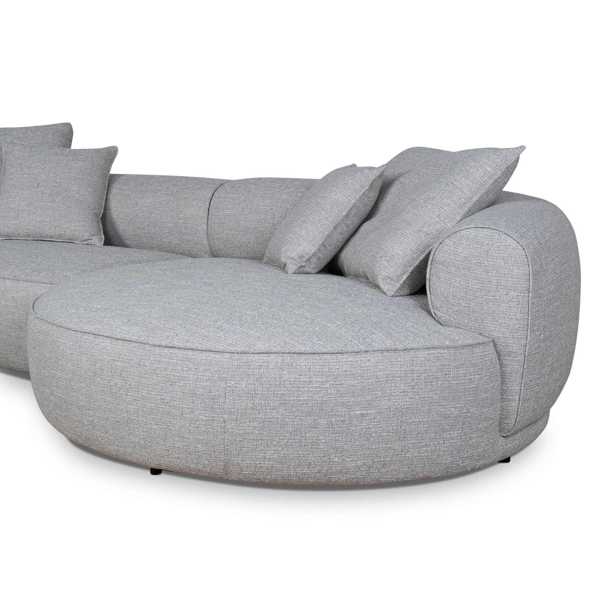 Carina Right Chaise Sofa - Chrome Grey - Image 8