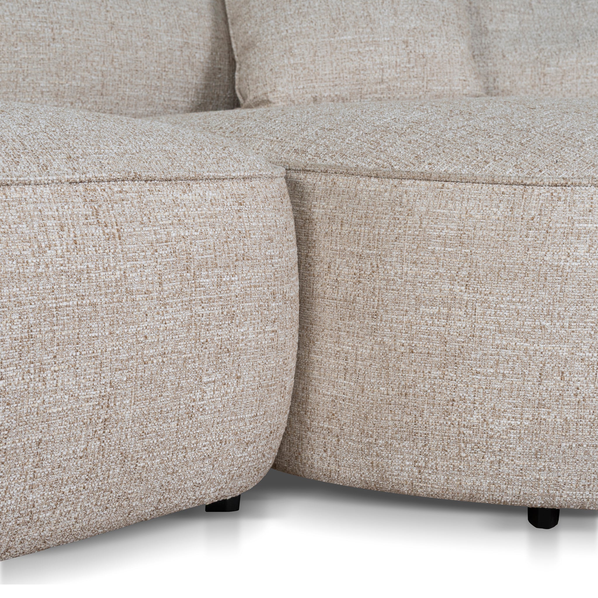 Carina Right Chaise Sofa - Pale Beige - Image 11