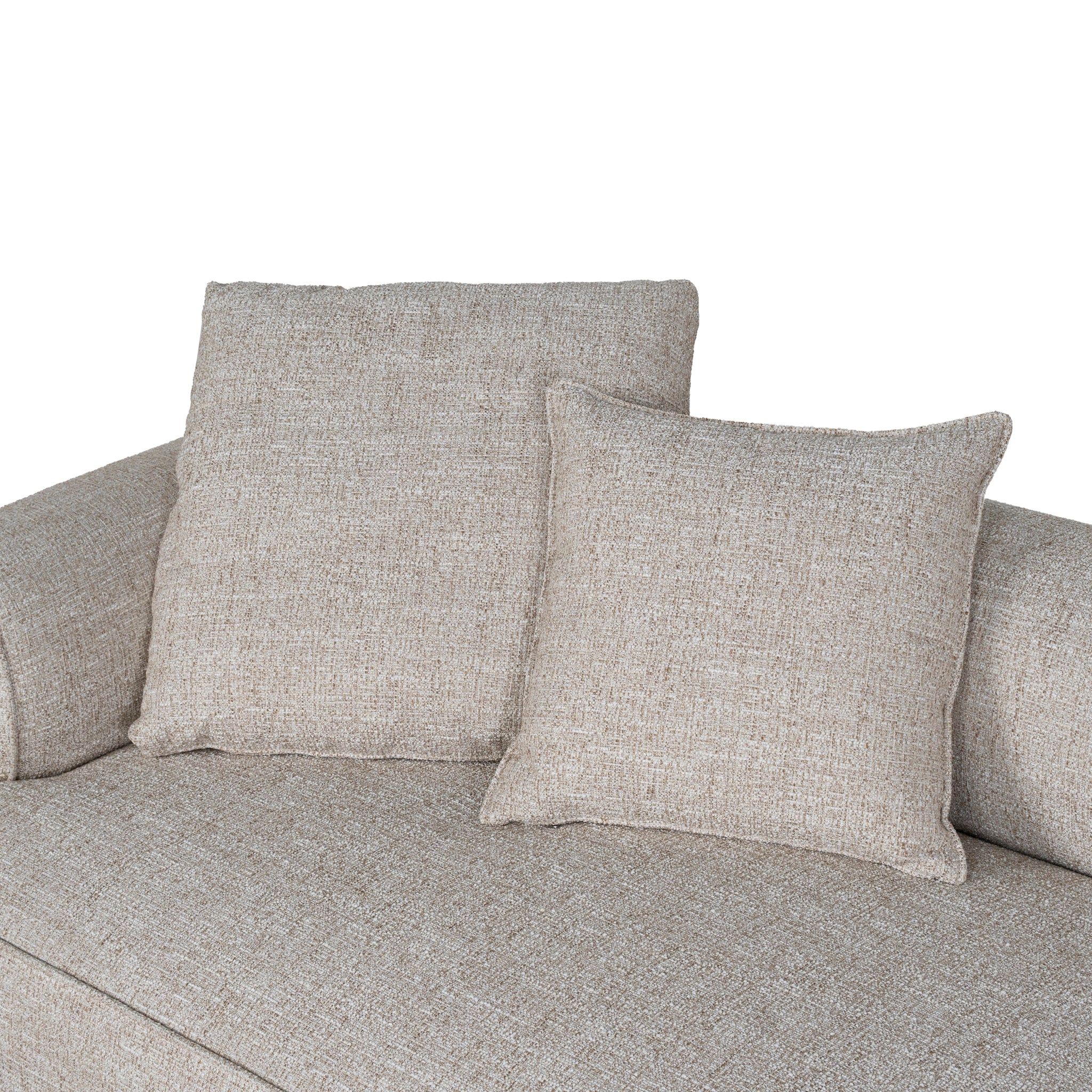 Carina Right Chaise Sofa - Pale Beige - Image 12