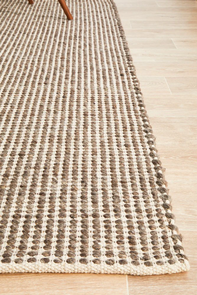 Carlos 225x155cm Felted Wool Rug - Brown - Image 3