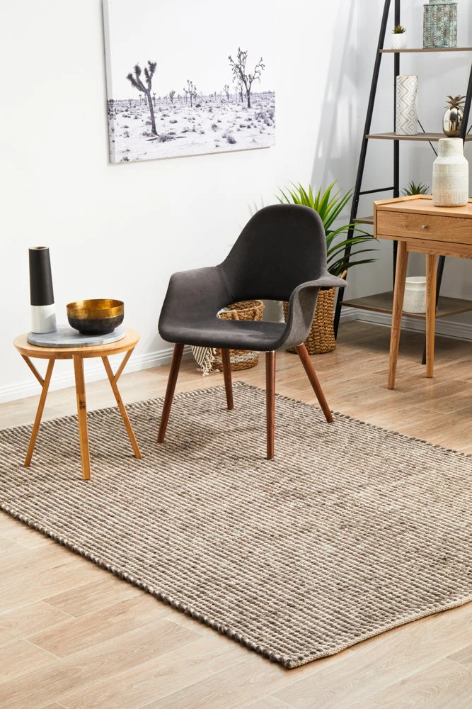 Carlos 225x155cm Felted Wool Rug - Brown - Image 8