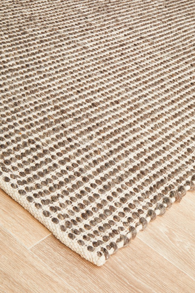 Carlos 280x190cm Felted Wool Rug - Brown - Image 2