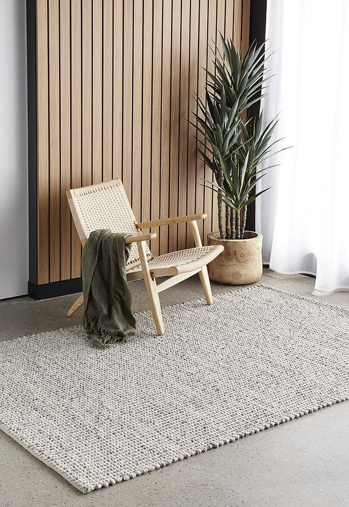 Carlos 280x190cm Felted Wool Rug - Grey - Image 2