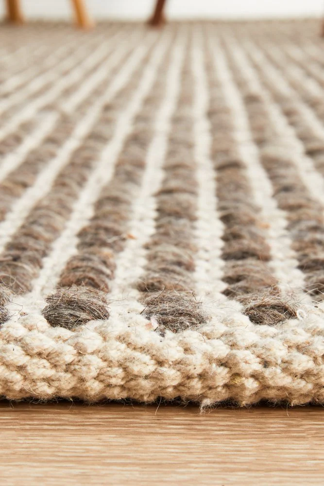 Carlos 320x230cm Felted Wool Rug - Brown - Image 4