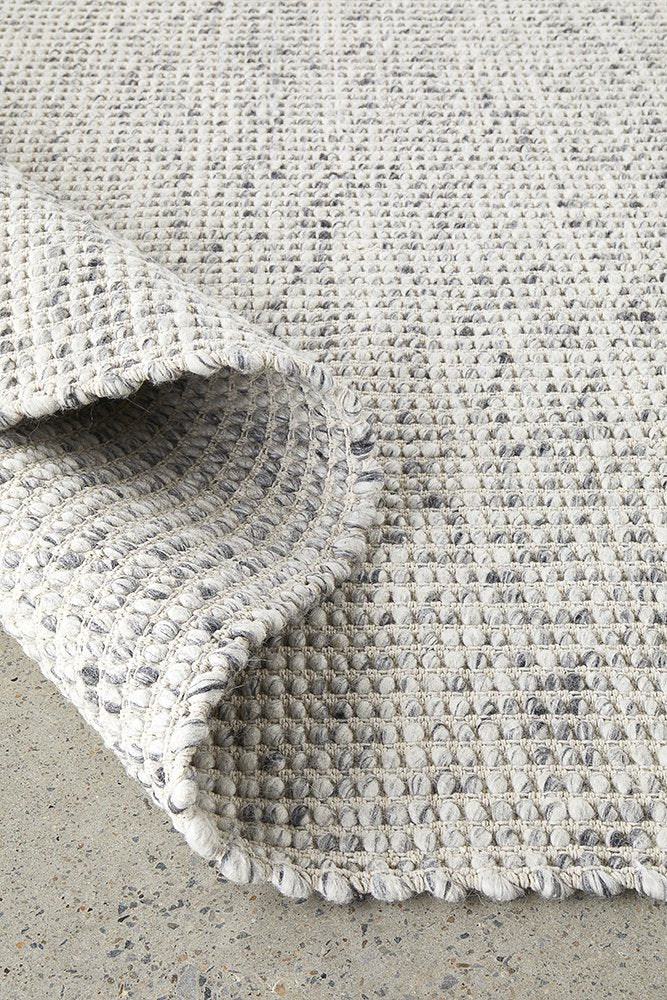 Carlos 320x230cm Felted Wool Rug - Grey - Image 9