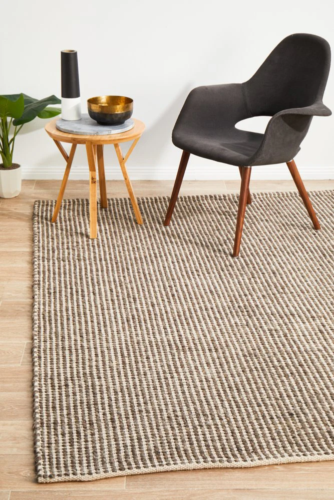 Carlos 400X300cm Felted Wool Rug - Brown - Image 7