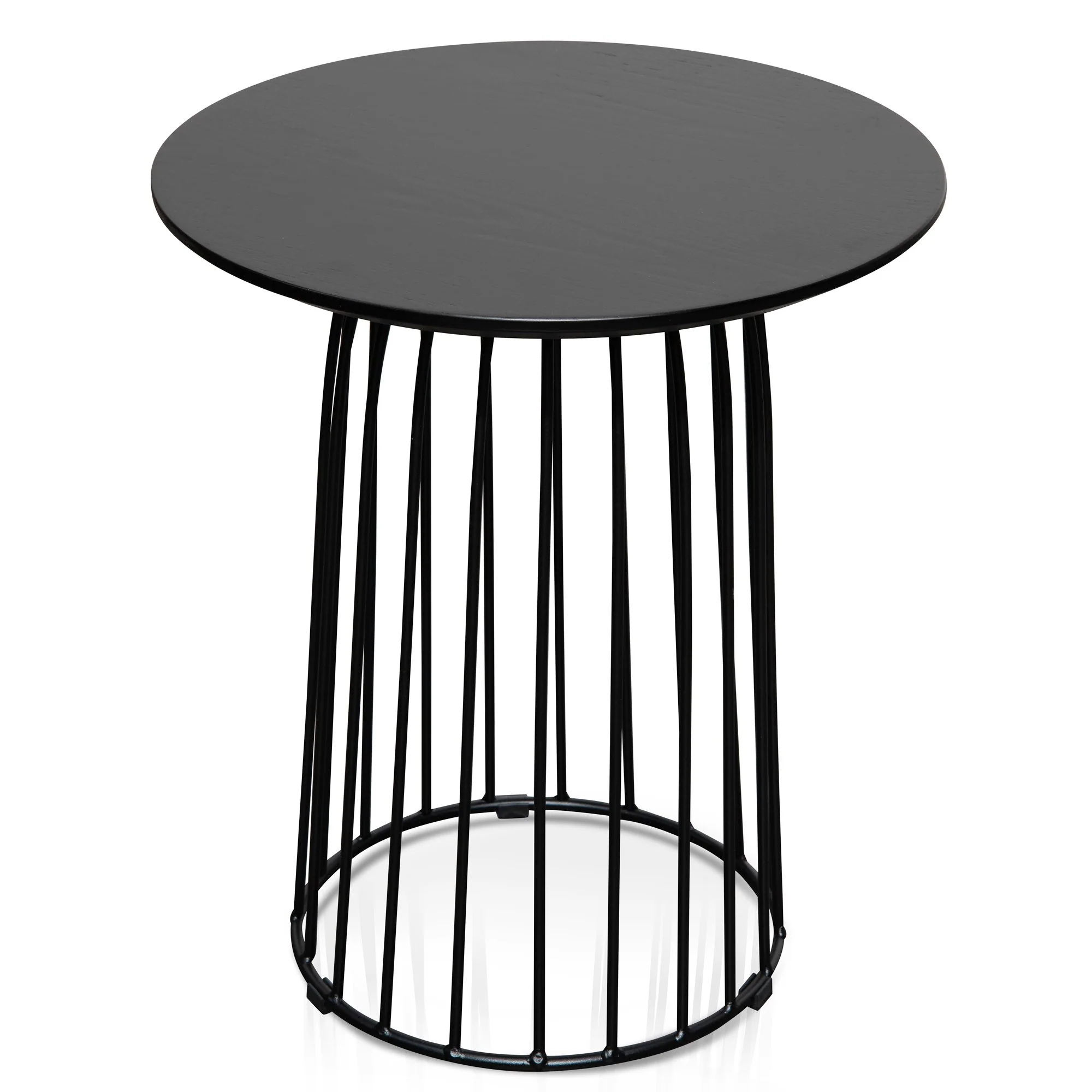 Carmella Round Side Table Set - Black Oak - Last One - Image 6