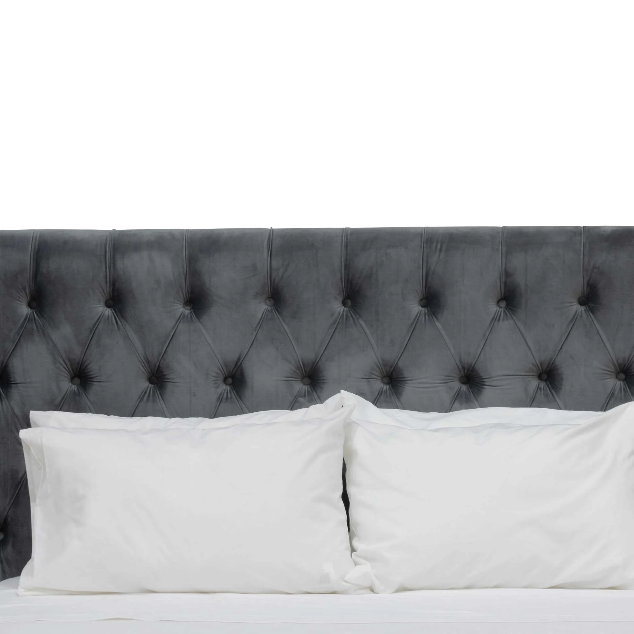 Carolina King Bed Frame - Charcoal Velvet - Image 6