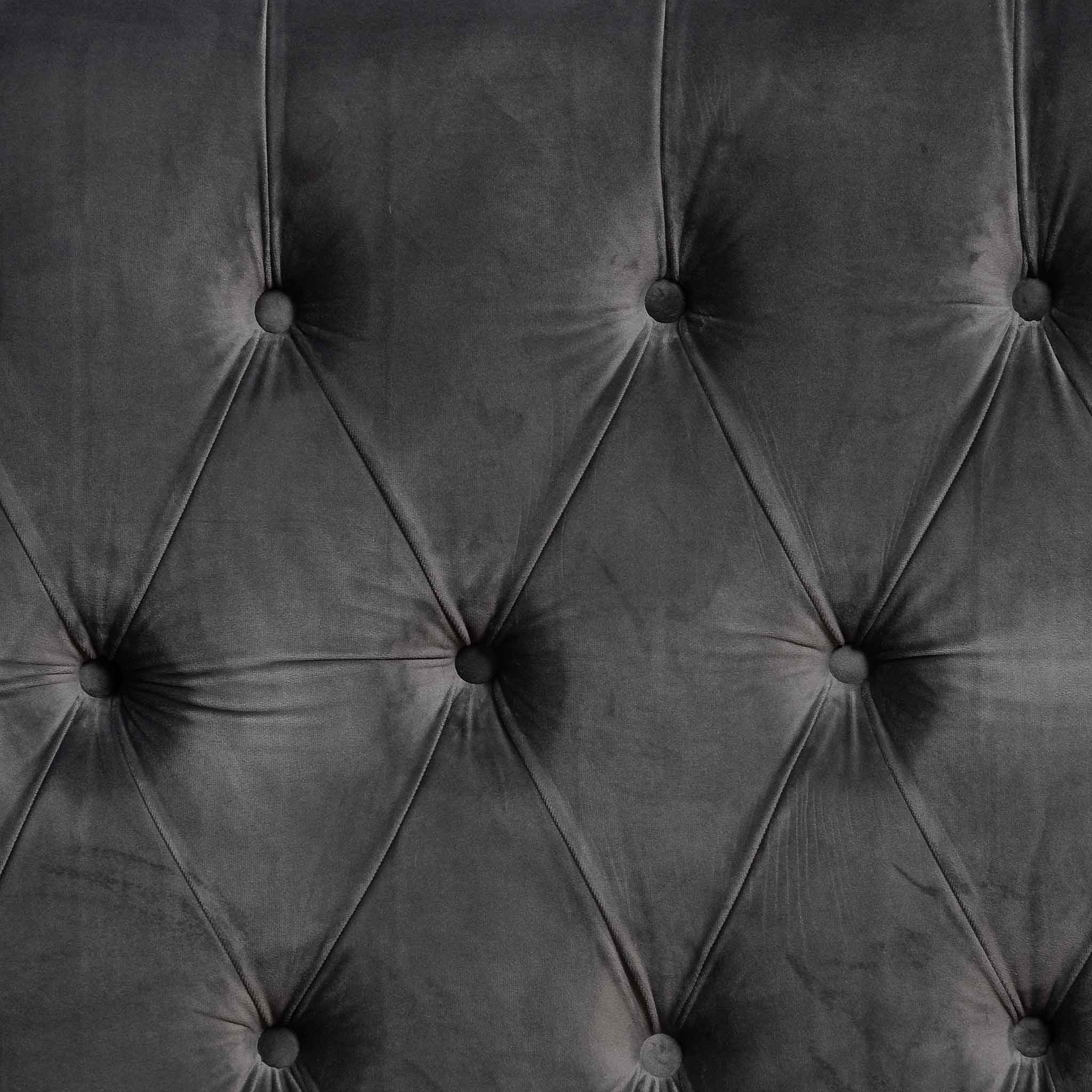 Carolina King Bed Frame - Charcoal Velvet - Image 8