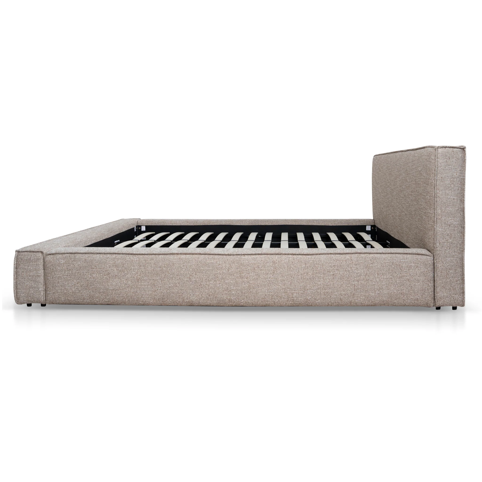 Castillo Fabric King Bed Frame - Stonish Beige - Image 6