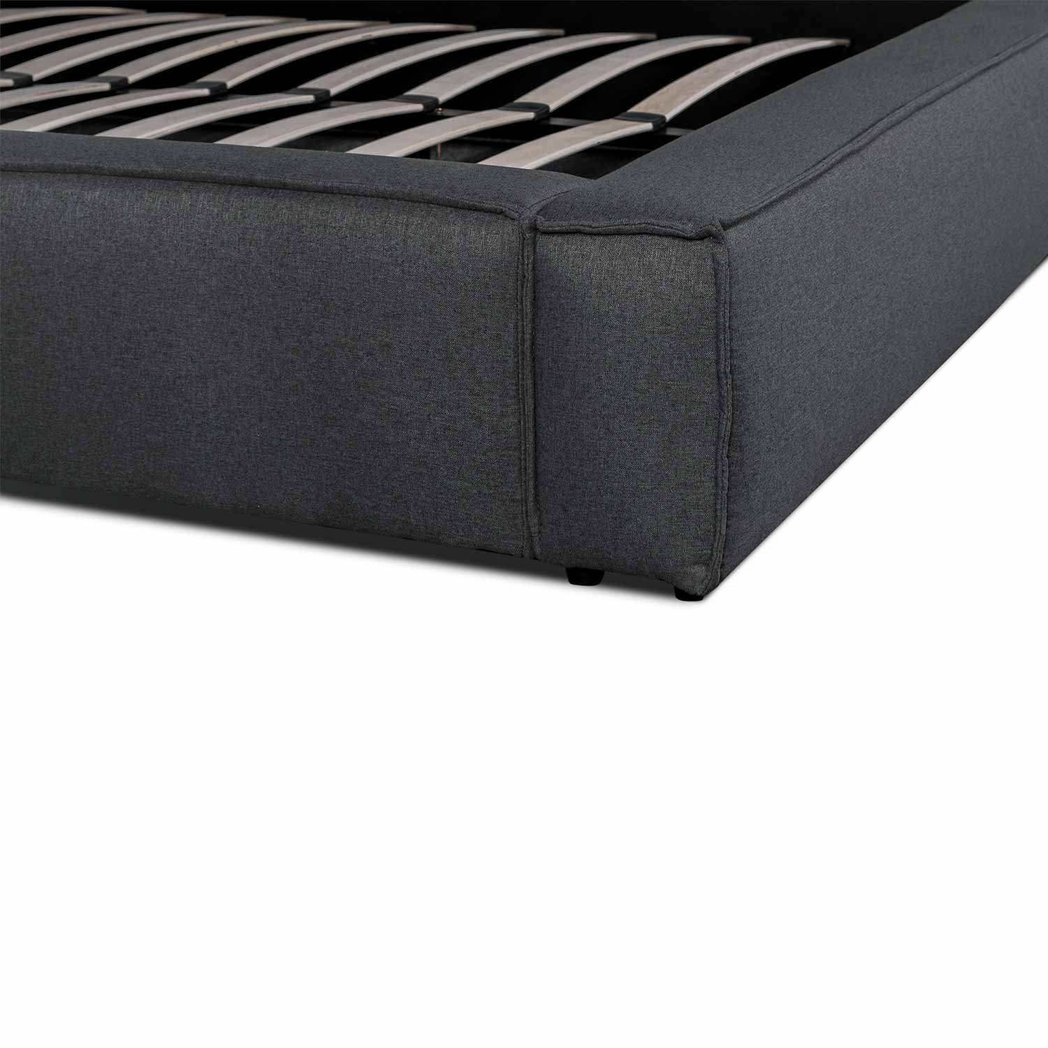 Castillo Fabric Queen Bed Frame - Fossil Grey - Image 8