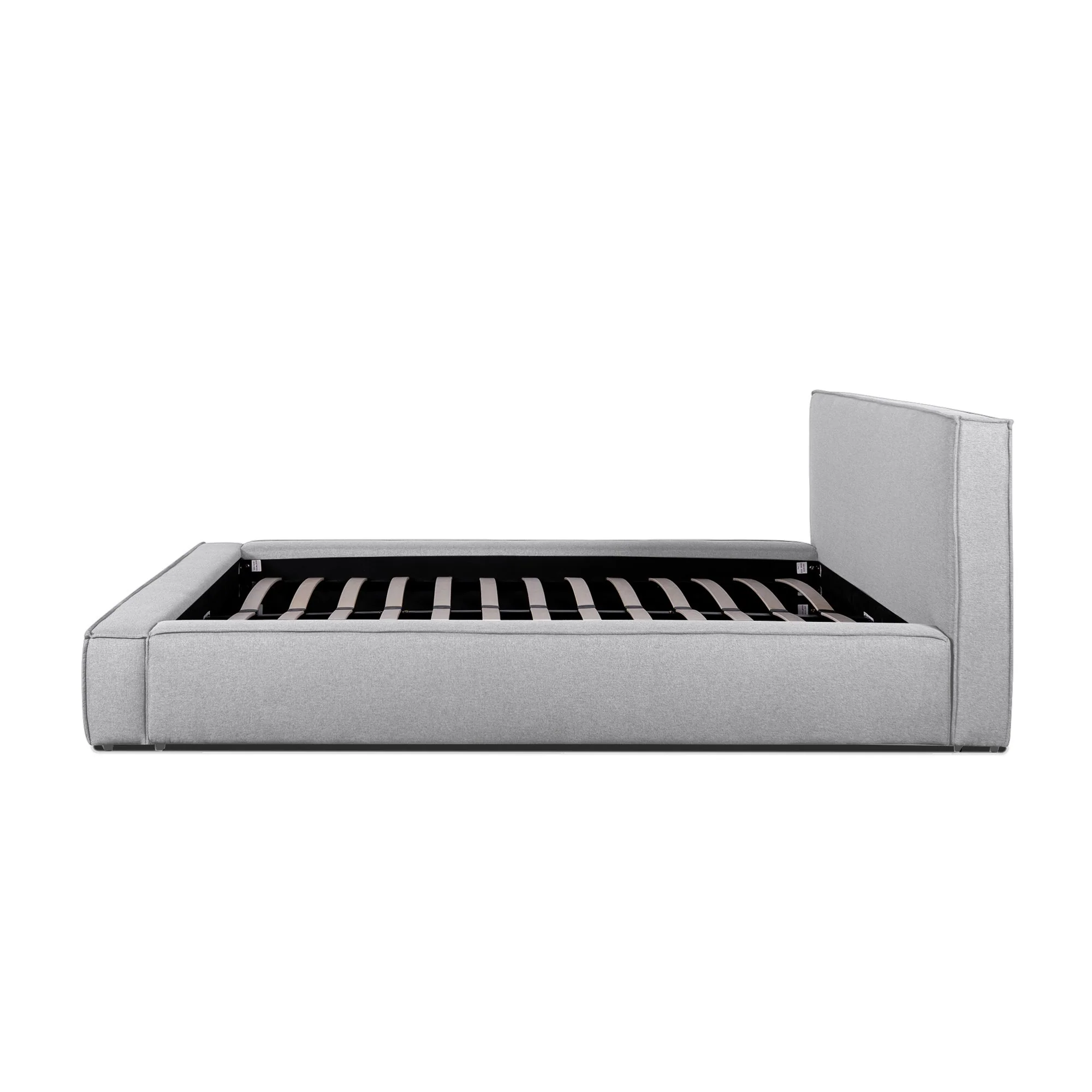 Castillo Fabric Queen Bed Frame - Pearl Grey - Image 4