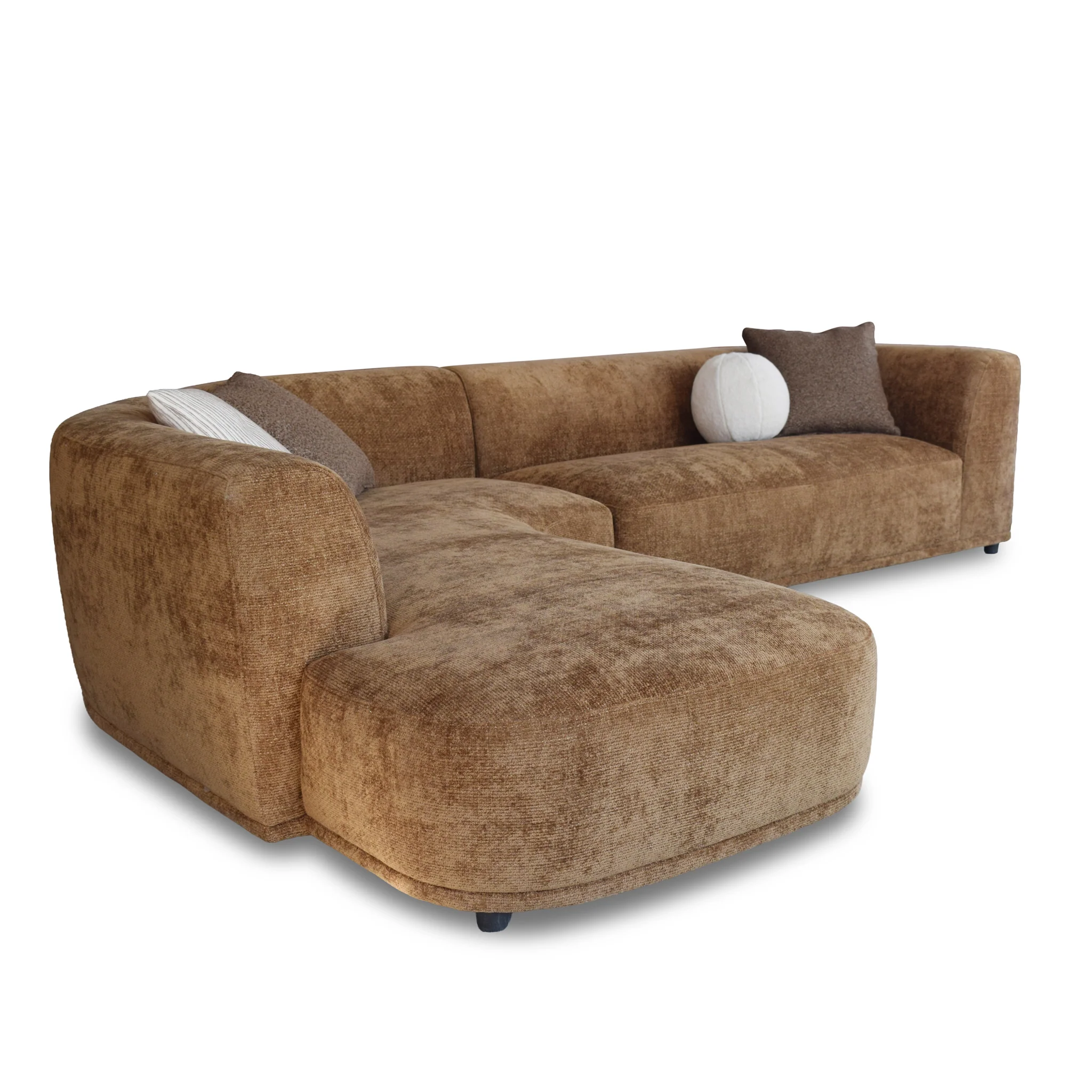 Cavallo 4 Seater Left Chaise Sofa - Lila Nutmeg