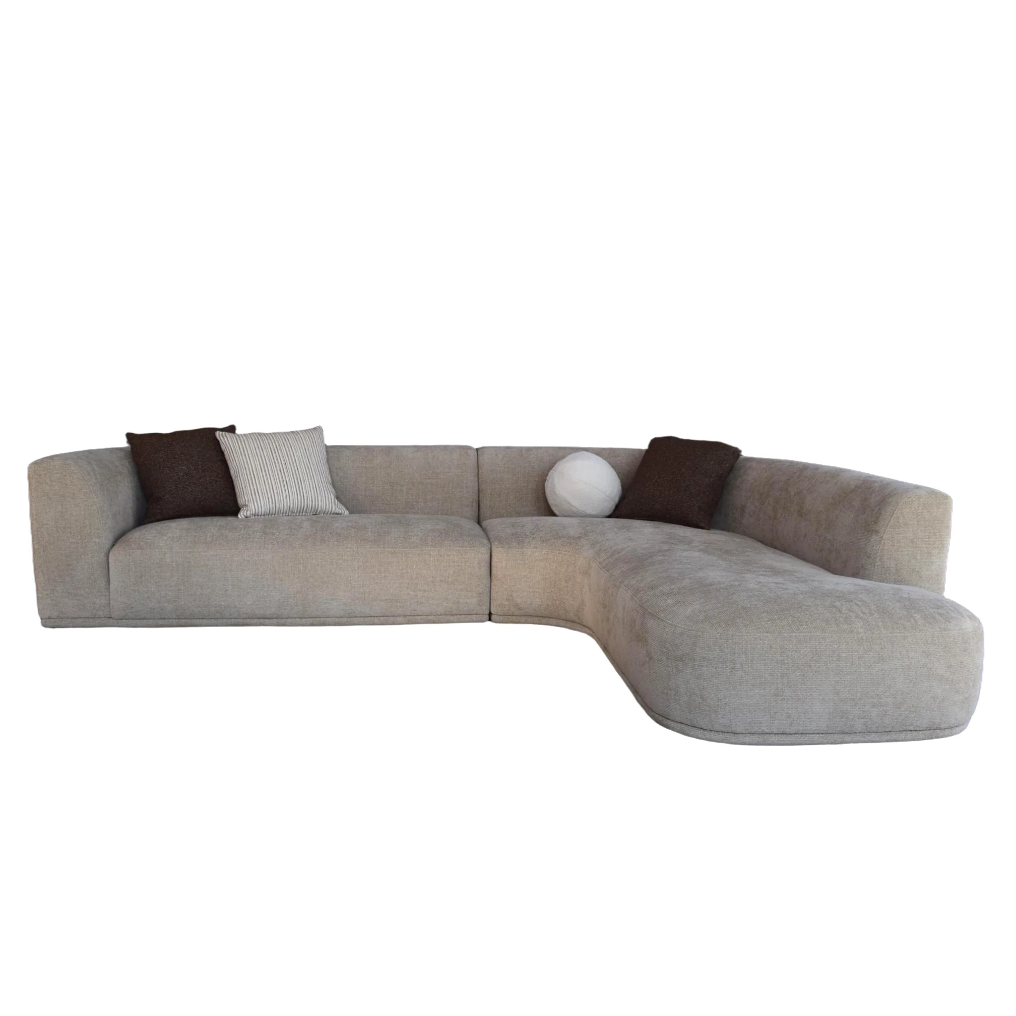 Cavallo 4 Seater Right Chaise Sofa - Lila Beige - Image 2