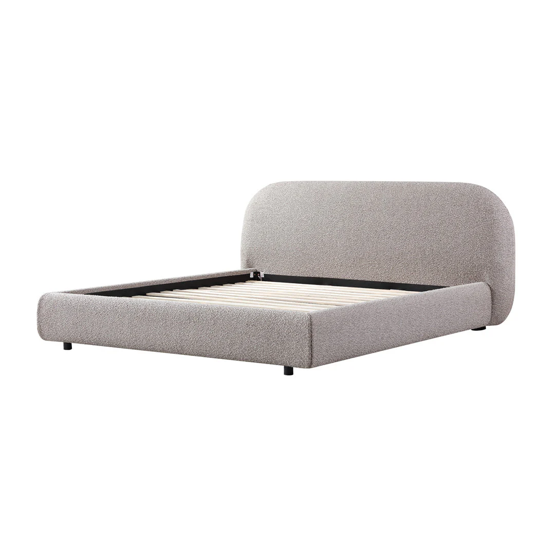 Cedar Queen Bed Frame - Olive Brown Boucle - Image 7