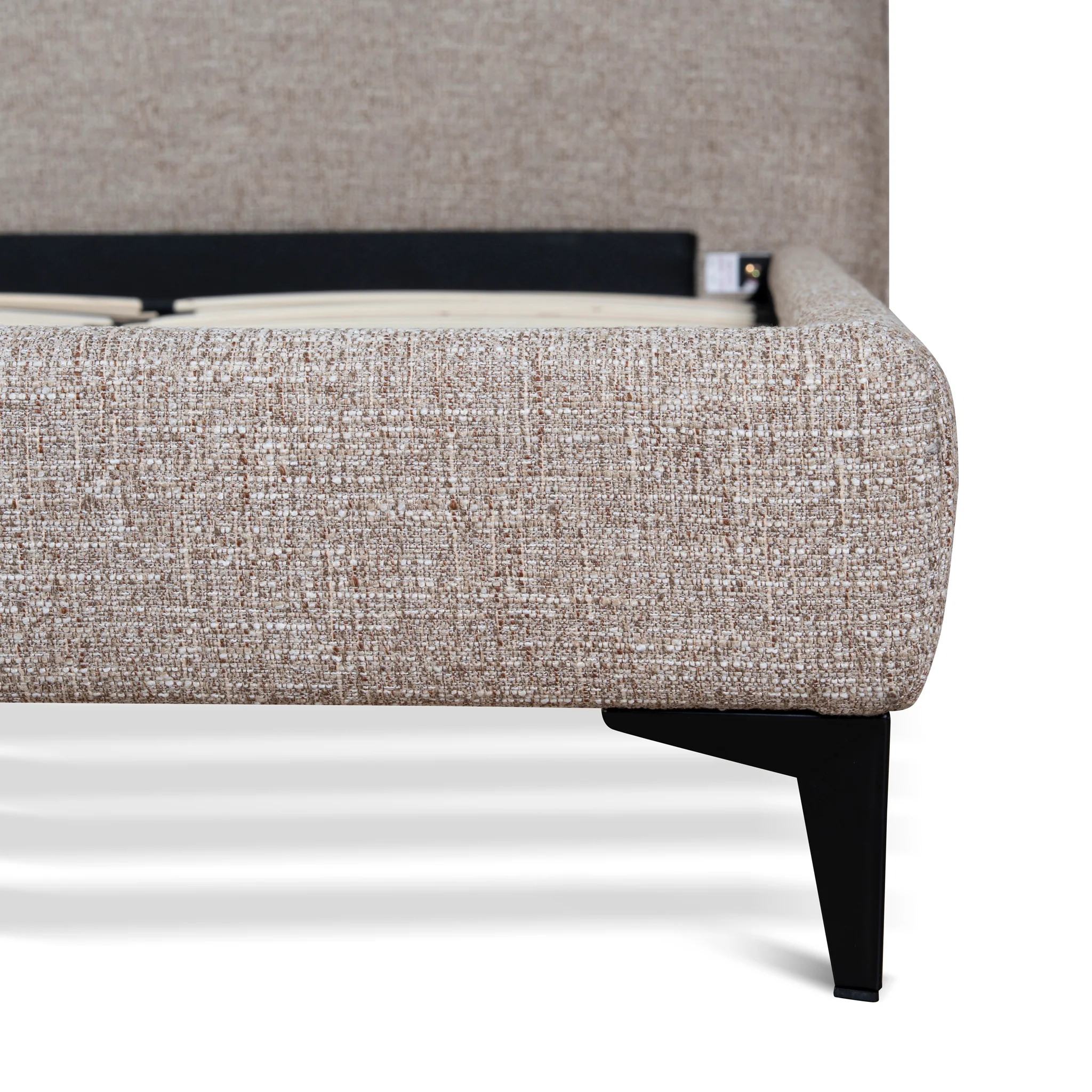 Celeste Fabric King Bed Frame - Stonish Beige - Image 12