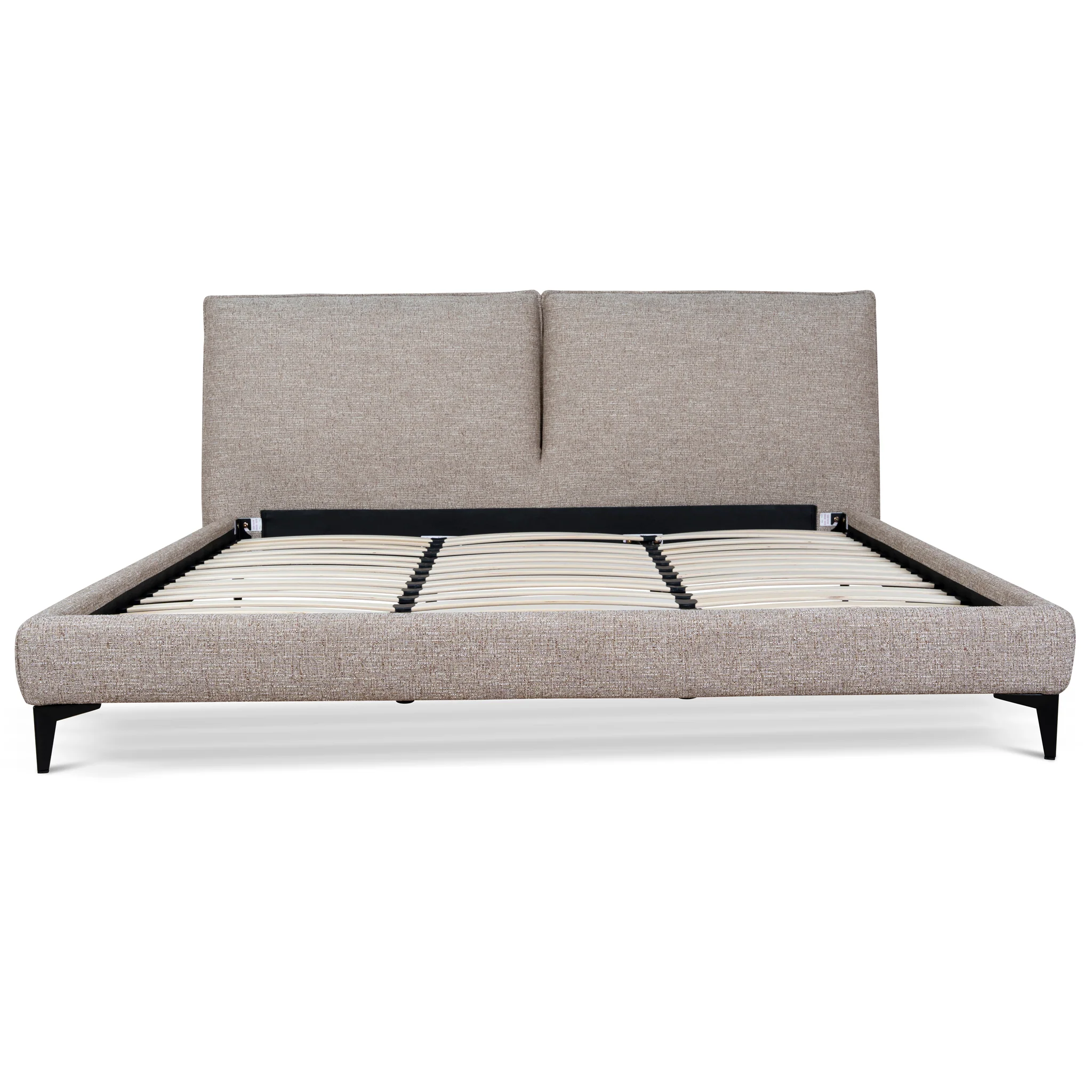 Celeste Fabric King Bed Frame - Stonish Beige - Image 2