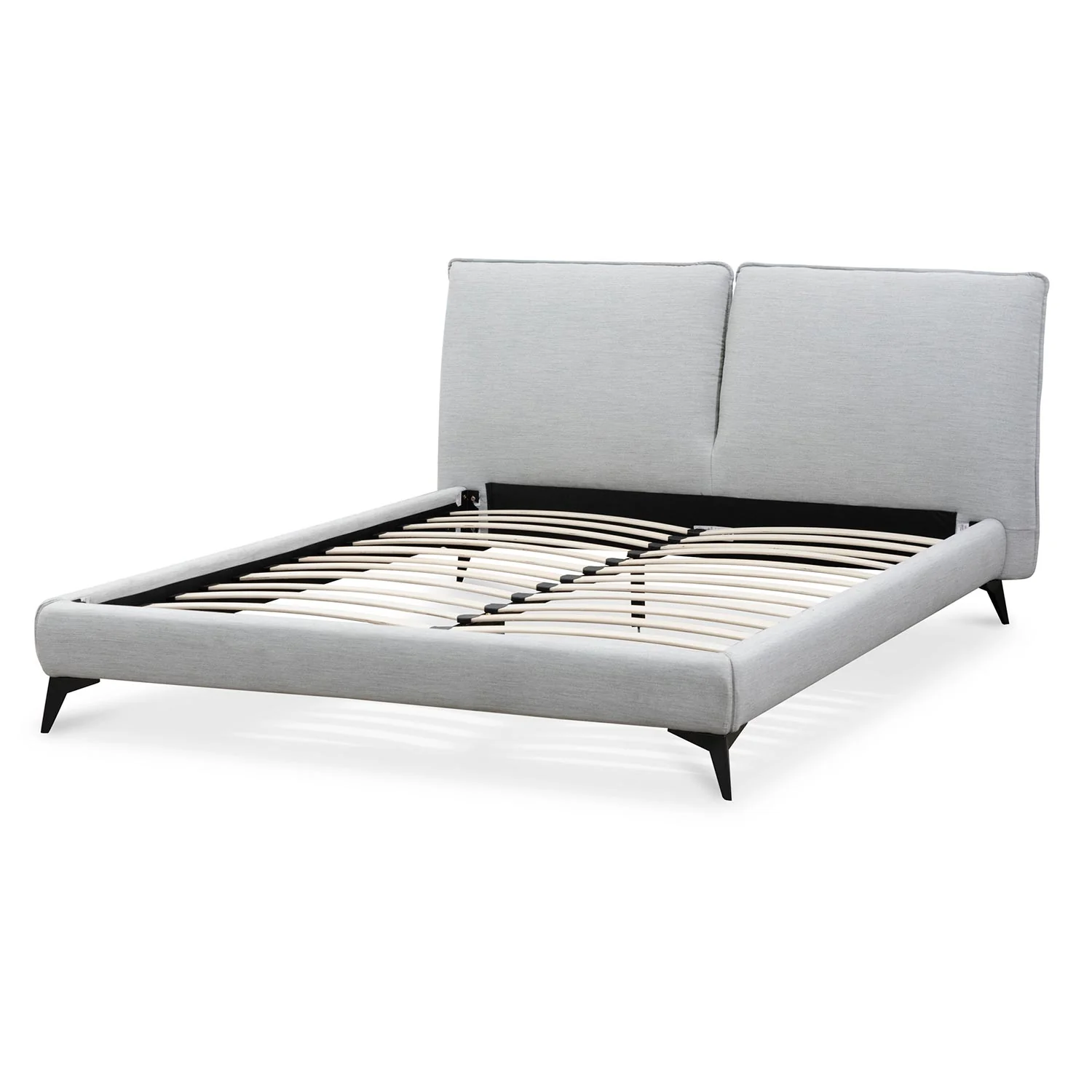 Celeste Fabric King Bed - Pearl Grey - Image 5