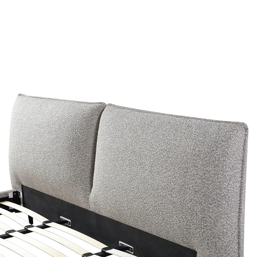 Celeste Fabric Queen Bed Frame - Olive Brown Boucle - Image 9