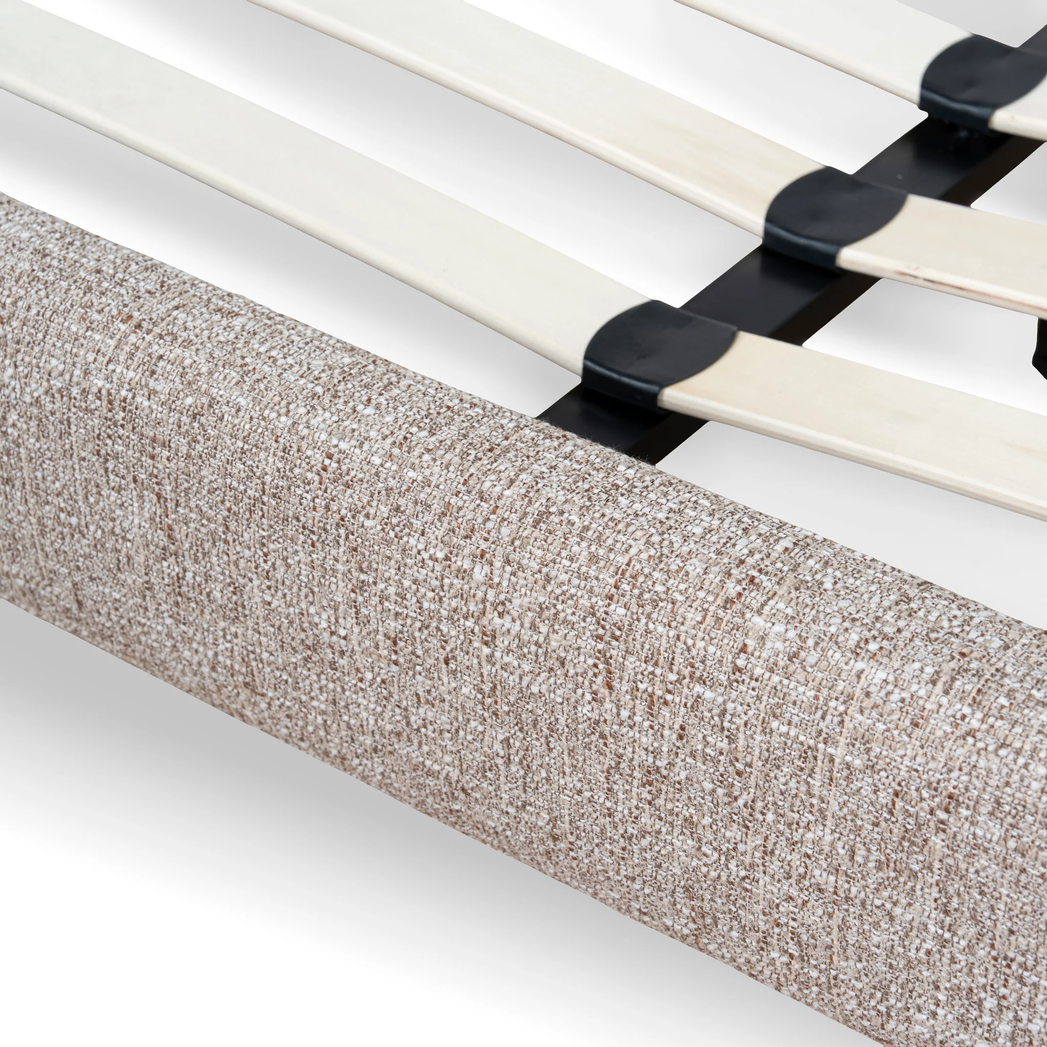 Celeste Fabric Queen Bed Frame - Stonish Beige - Image 12