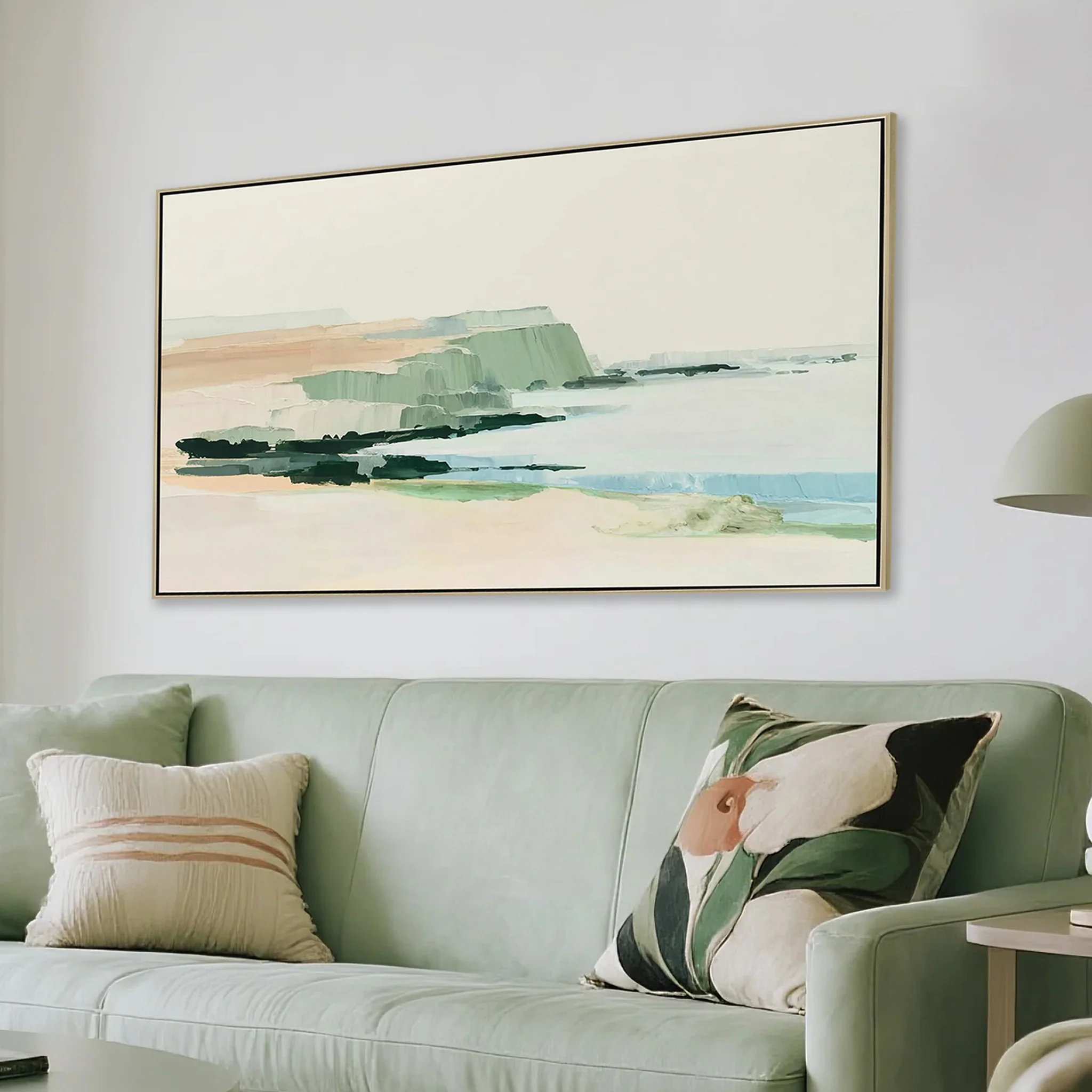 Coastal Mirage 120 x 80cm Framed Canvas - Natural - Image 3