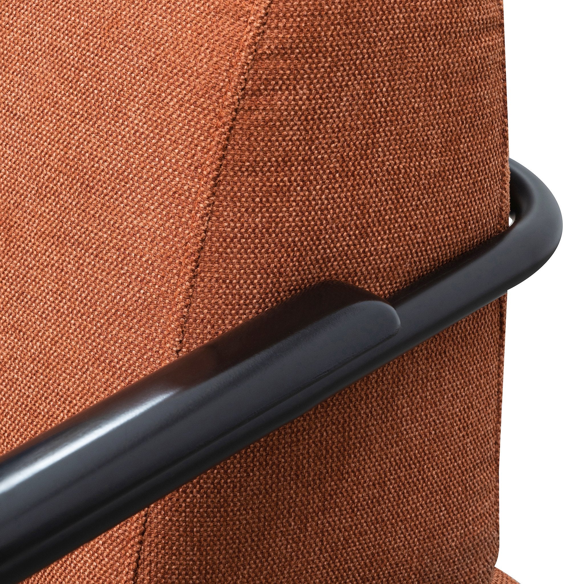 Constance Fabric Armchair - Burnt Orange - Black Legs - Image 6