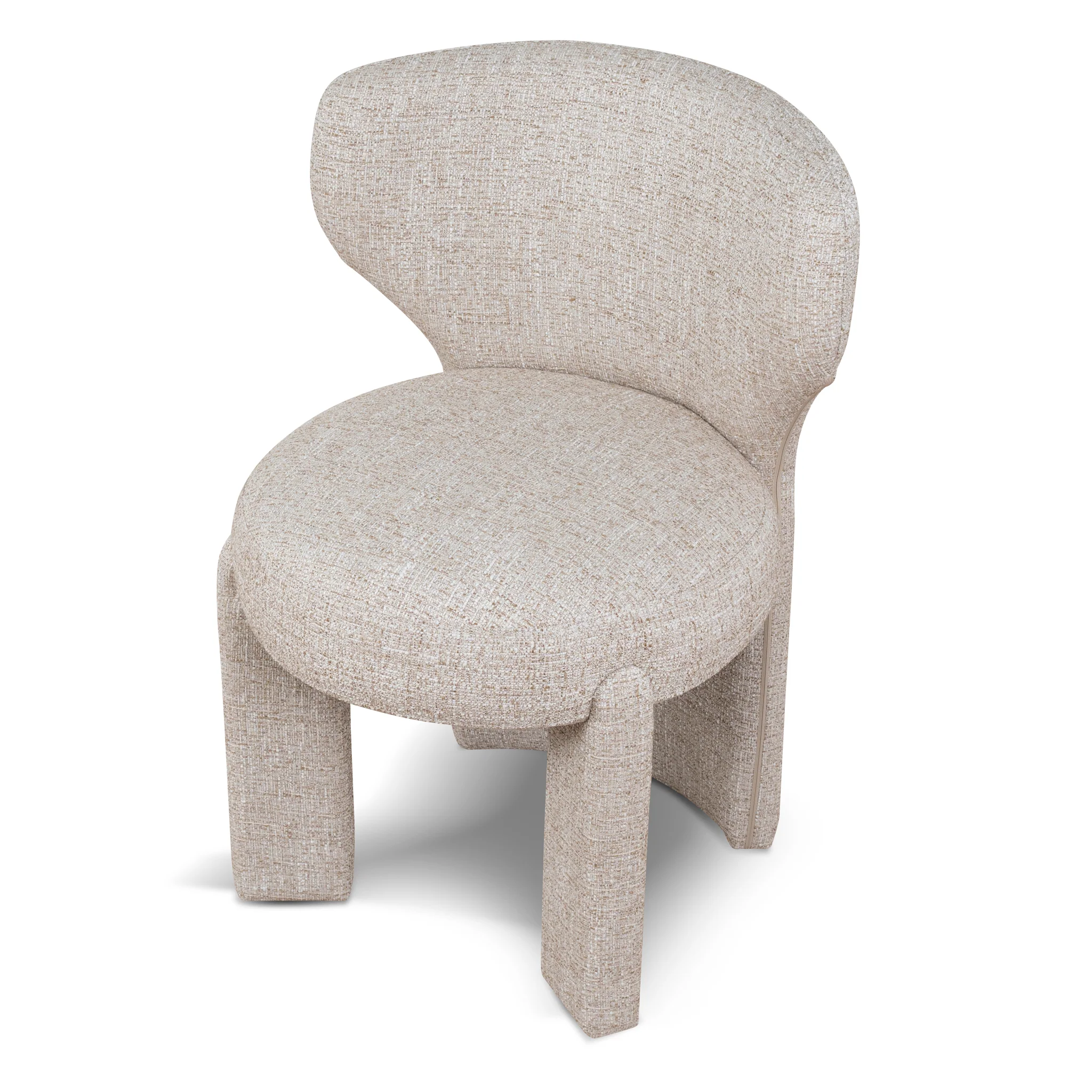 Cory Fabric Dining Chair - Pale Beige - Image 6