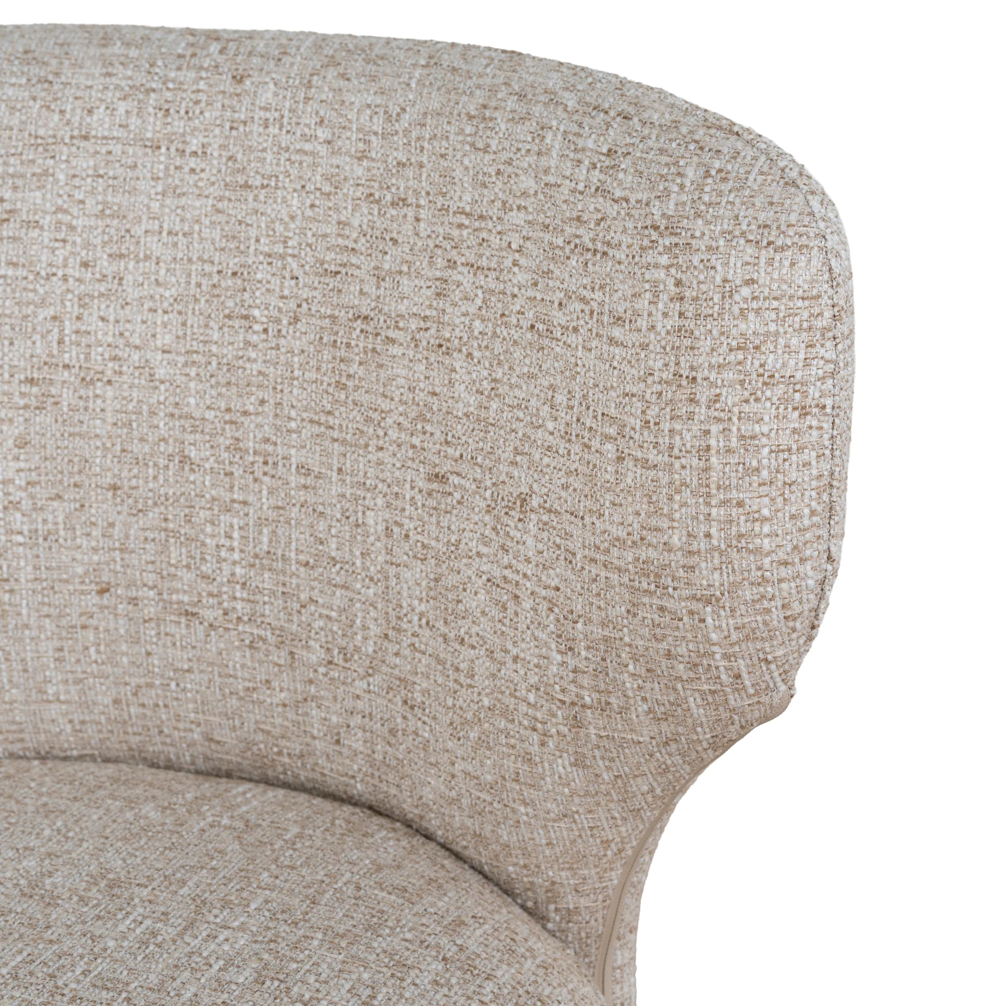 Cory Fabric Dining Chair - Pale Beige - Image 8