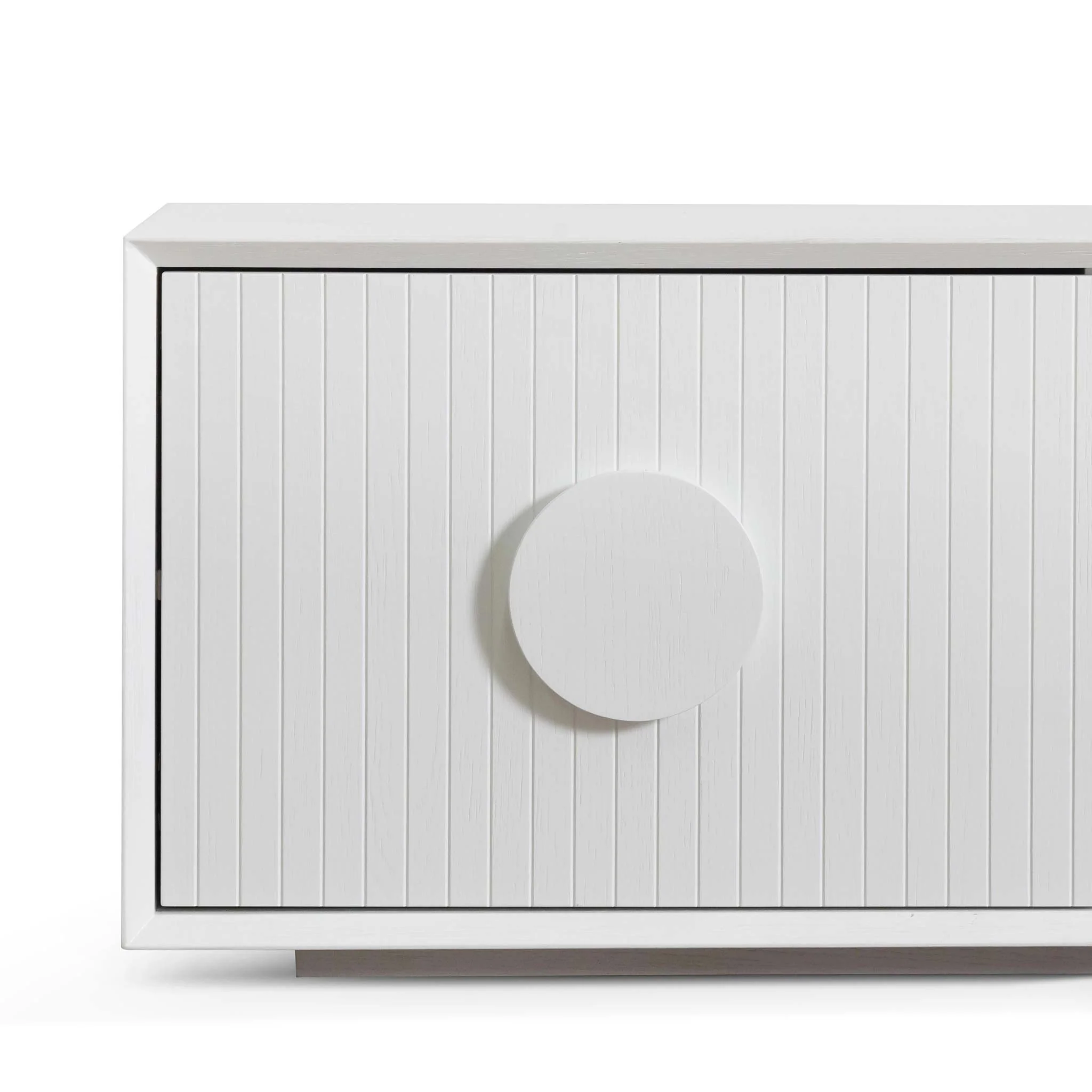 Curtis 2.3m Wooden Entertainment TV Unit - White - Image 7