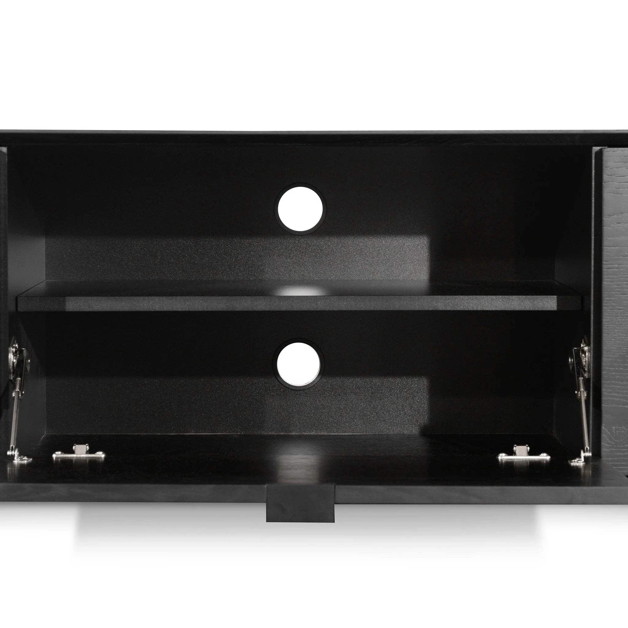 Curve 2.4m TV Entertainment Unit - Black Oak - Image 9